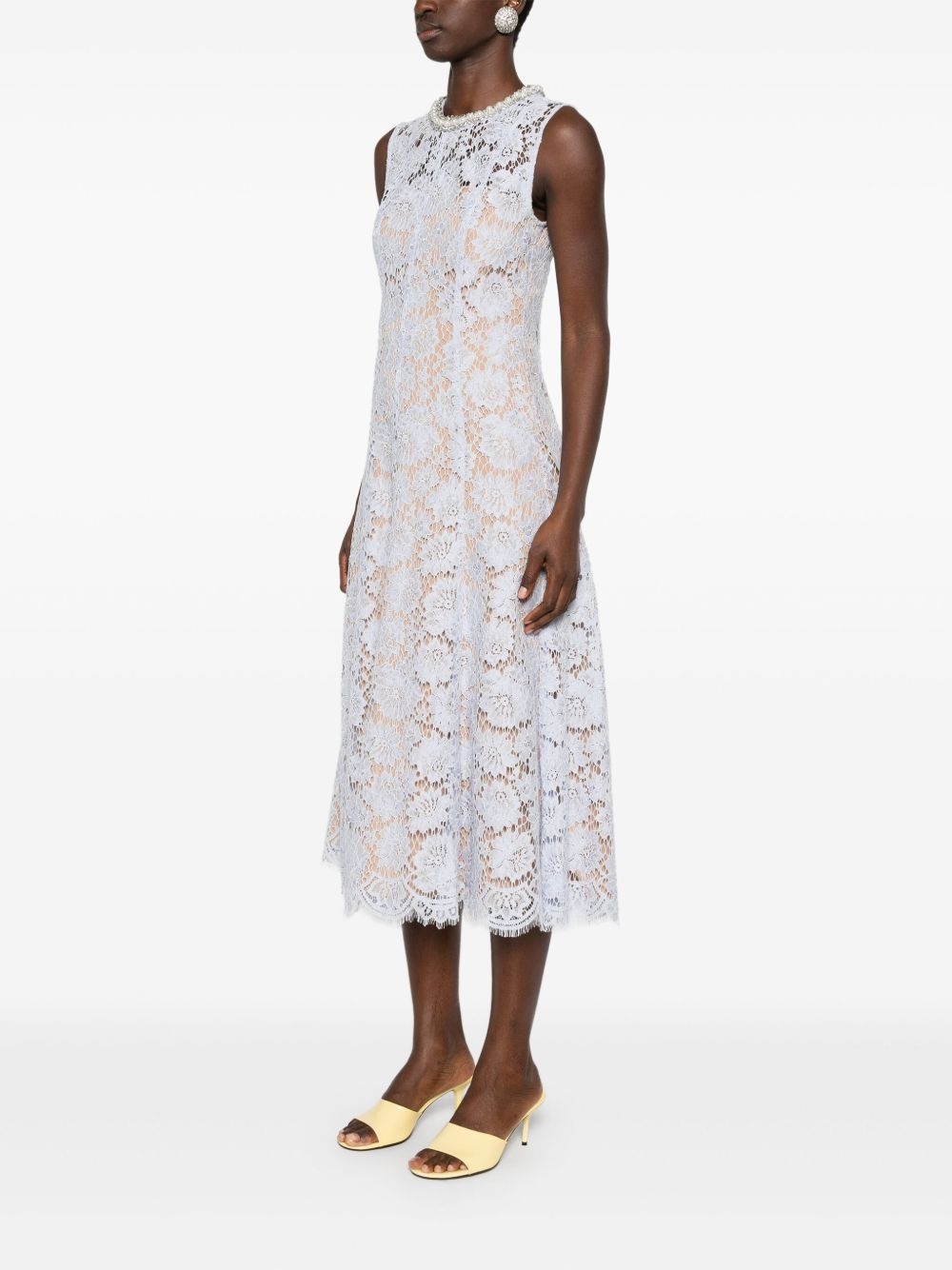 fine-lace midi dress - 3