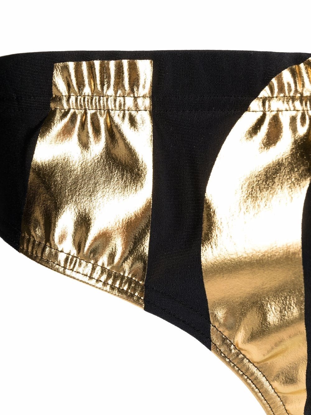 metallic-logo swim trunks - 3