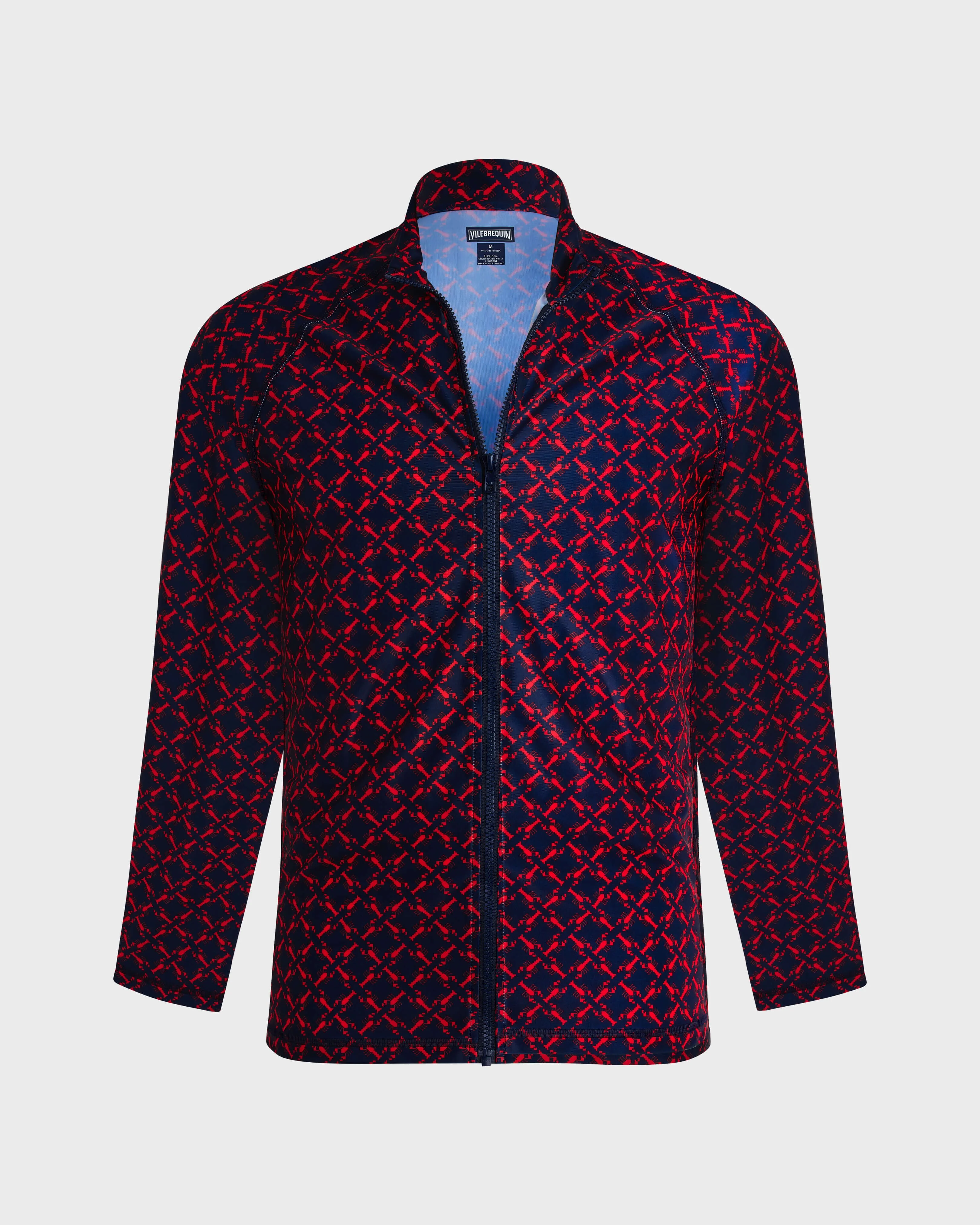 Men Zipped Long Sleeves Rashguard Homard Pixel - 1