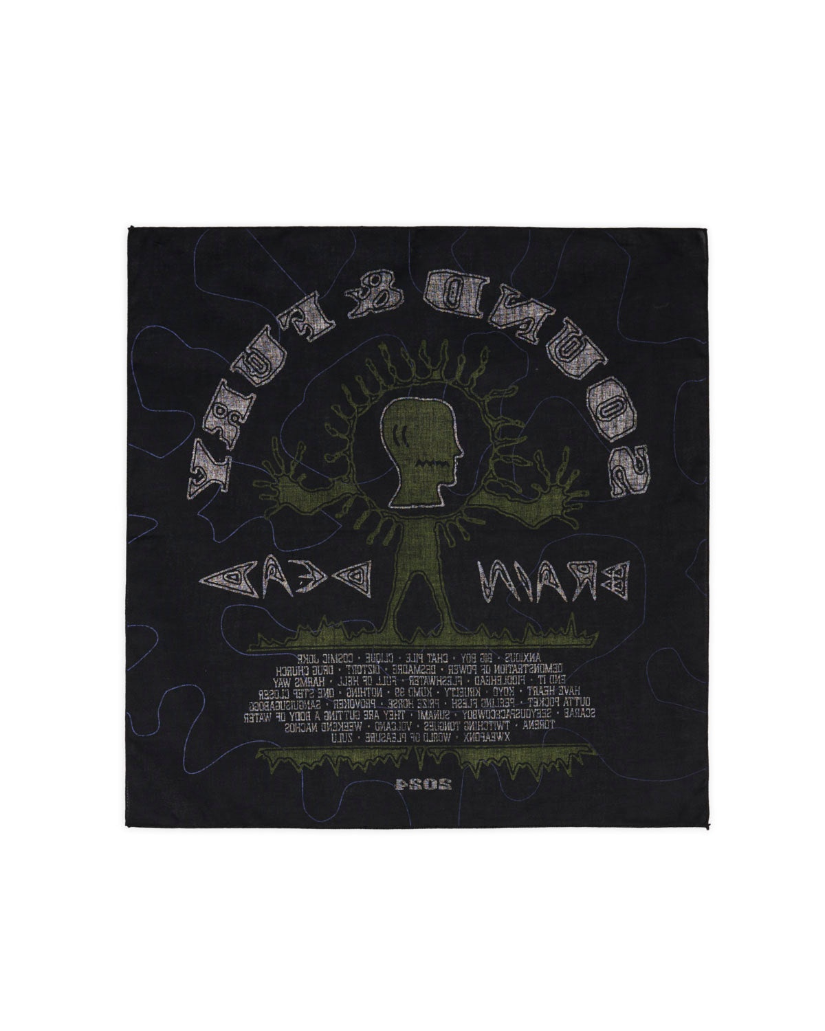 Brain Dead x Sound and Fury Bandana - Black - 3