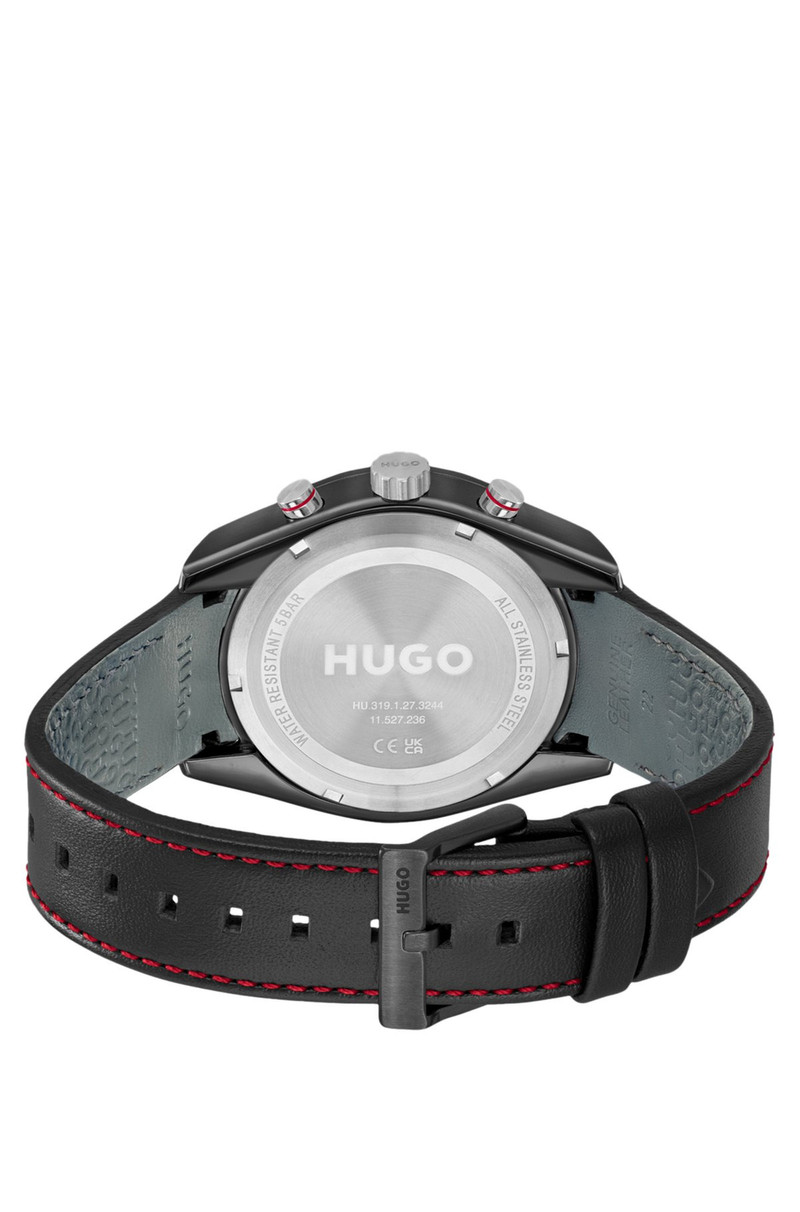 #FAST RACING-INSPIRED WATCH WITH PERFORATED LEATHER STRAP 3
