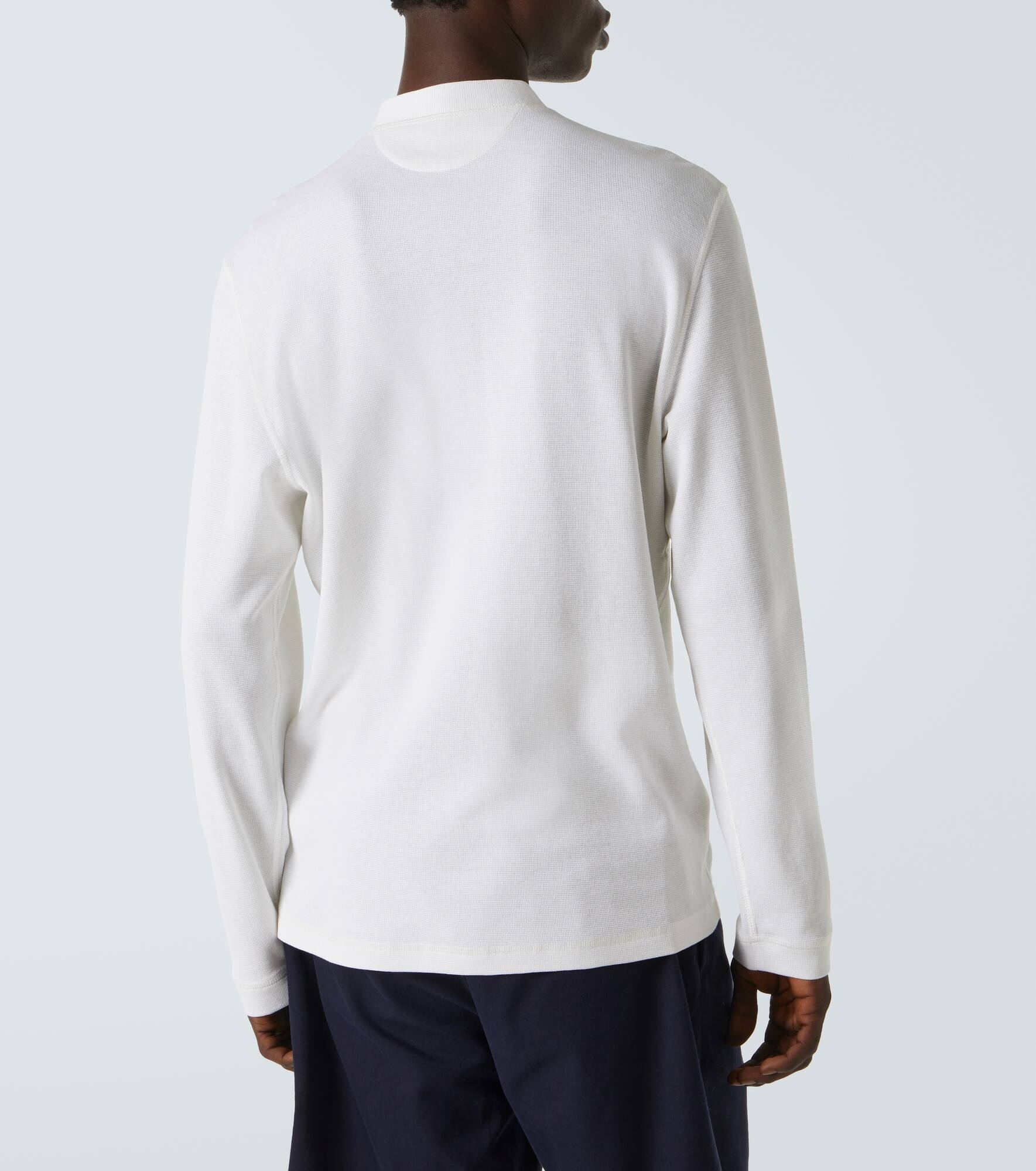 Cotton and silk Henley shirt - 4