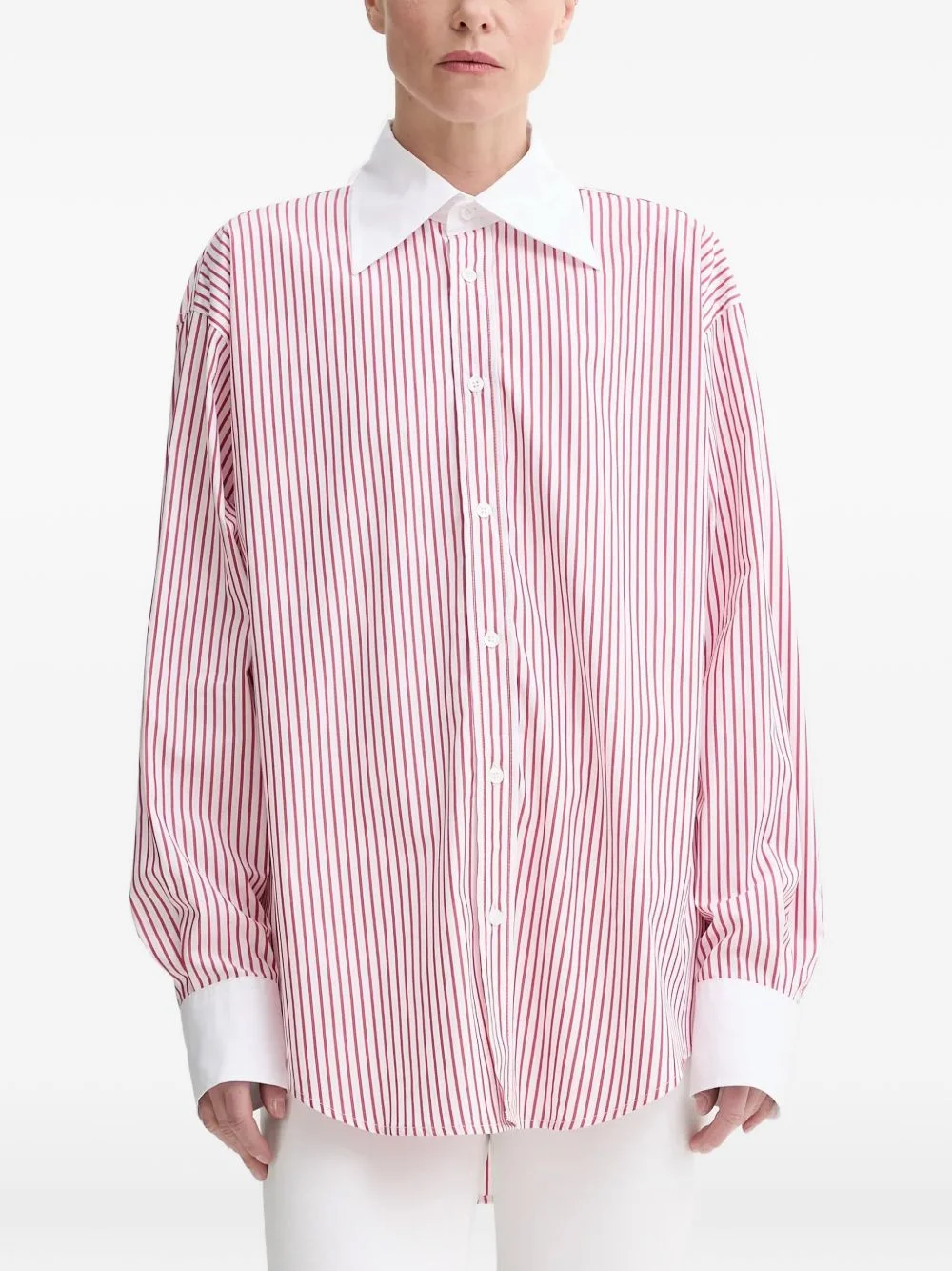 striped-pattern shirt - 1
