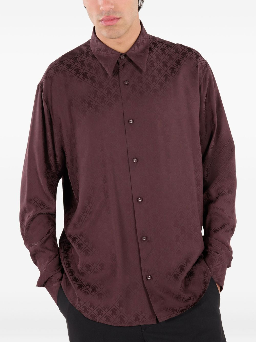 monogram-pattern shirt - 5