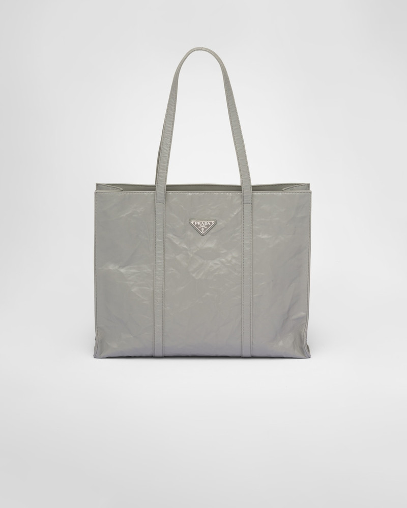 Large antique nappa leather tote 1