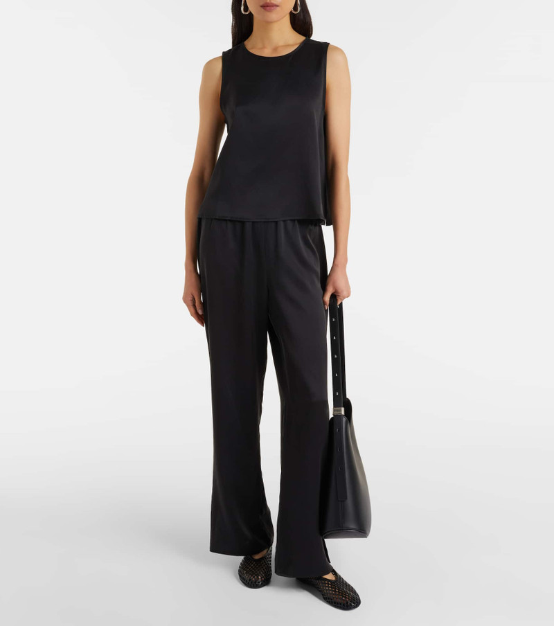 ASCENO Loreto silk charmeuse wide-leg pants outlook