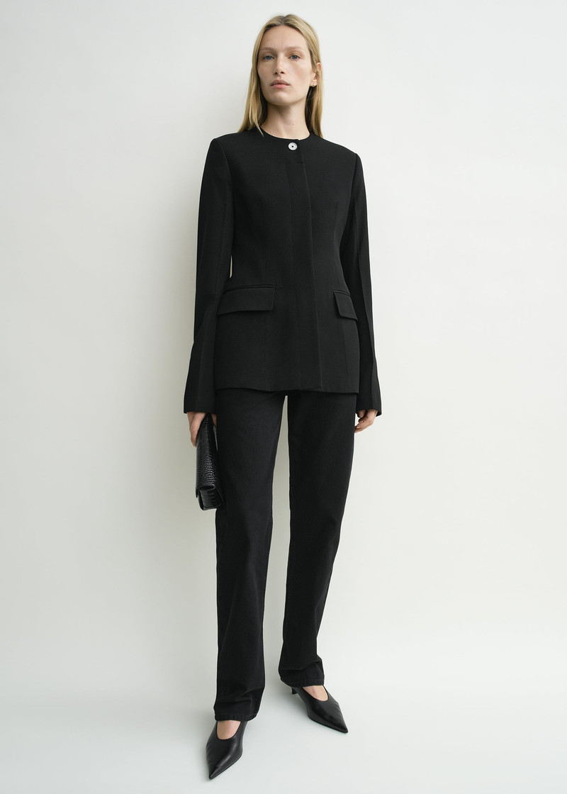 TOTEME Collarless evening jacket black outlook