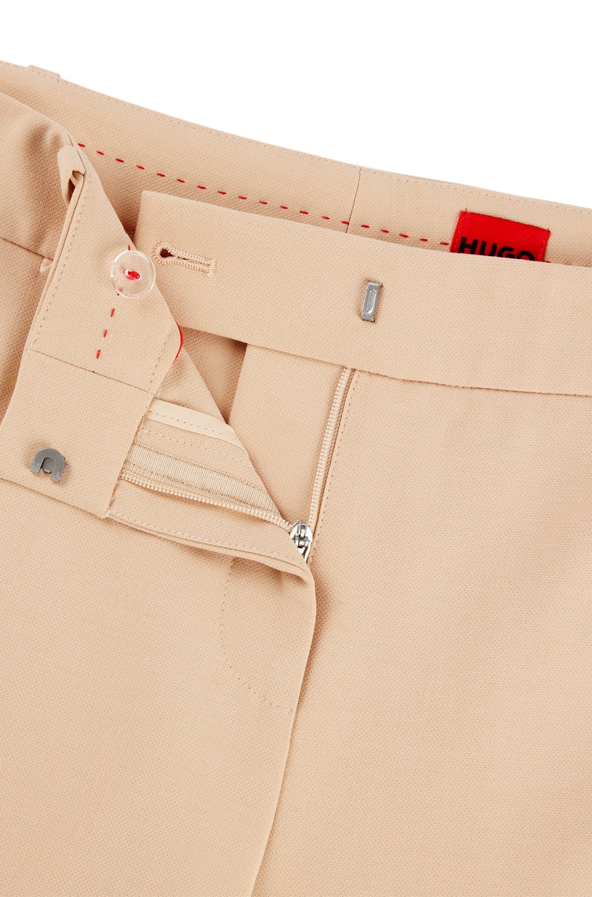 REGULAR-FIT TROUSERS IN STRETCH FABRIC WITH BOOTCUT LEG - 6