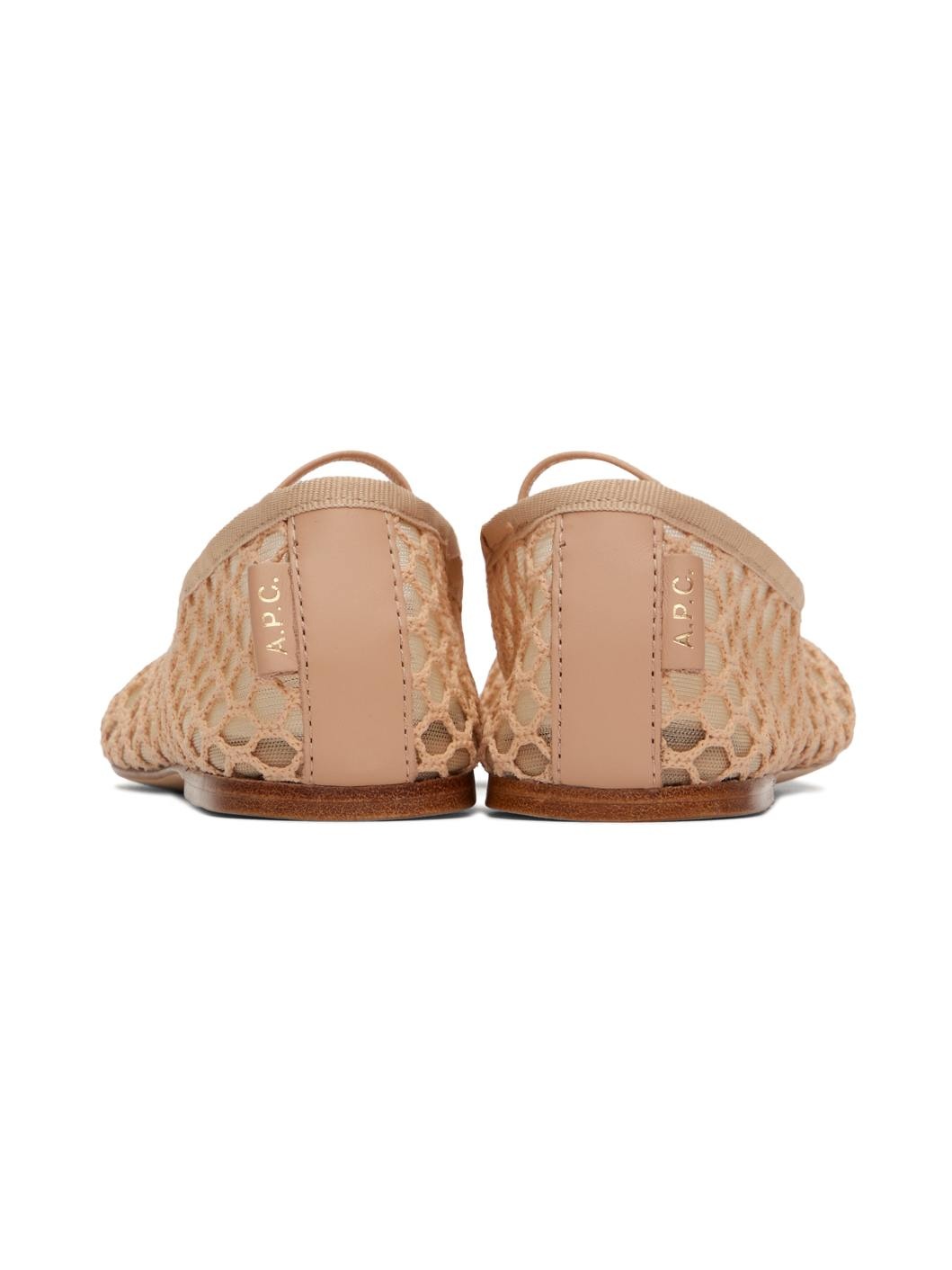 Beige Swan Ballerina Flats - 2