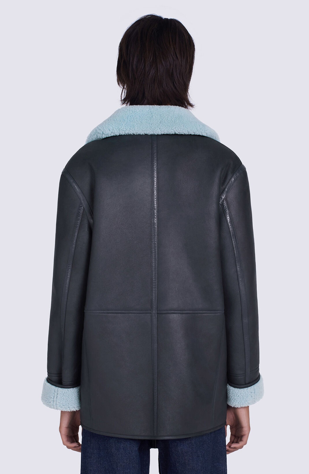 Leather pea coat - 6