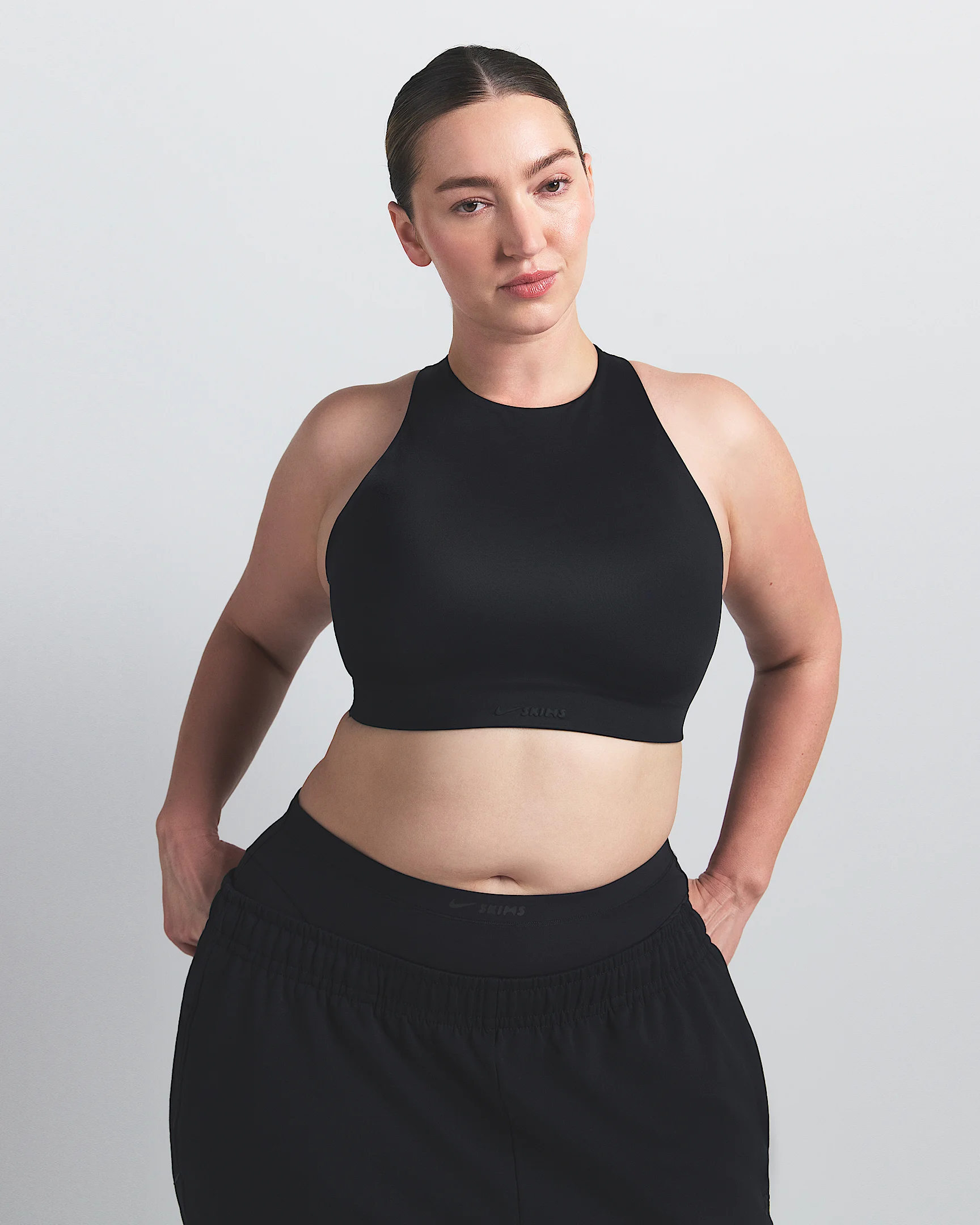 NikeSKIMS Satin Shine Women's High-Neck Bra - 1