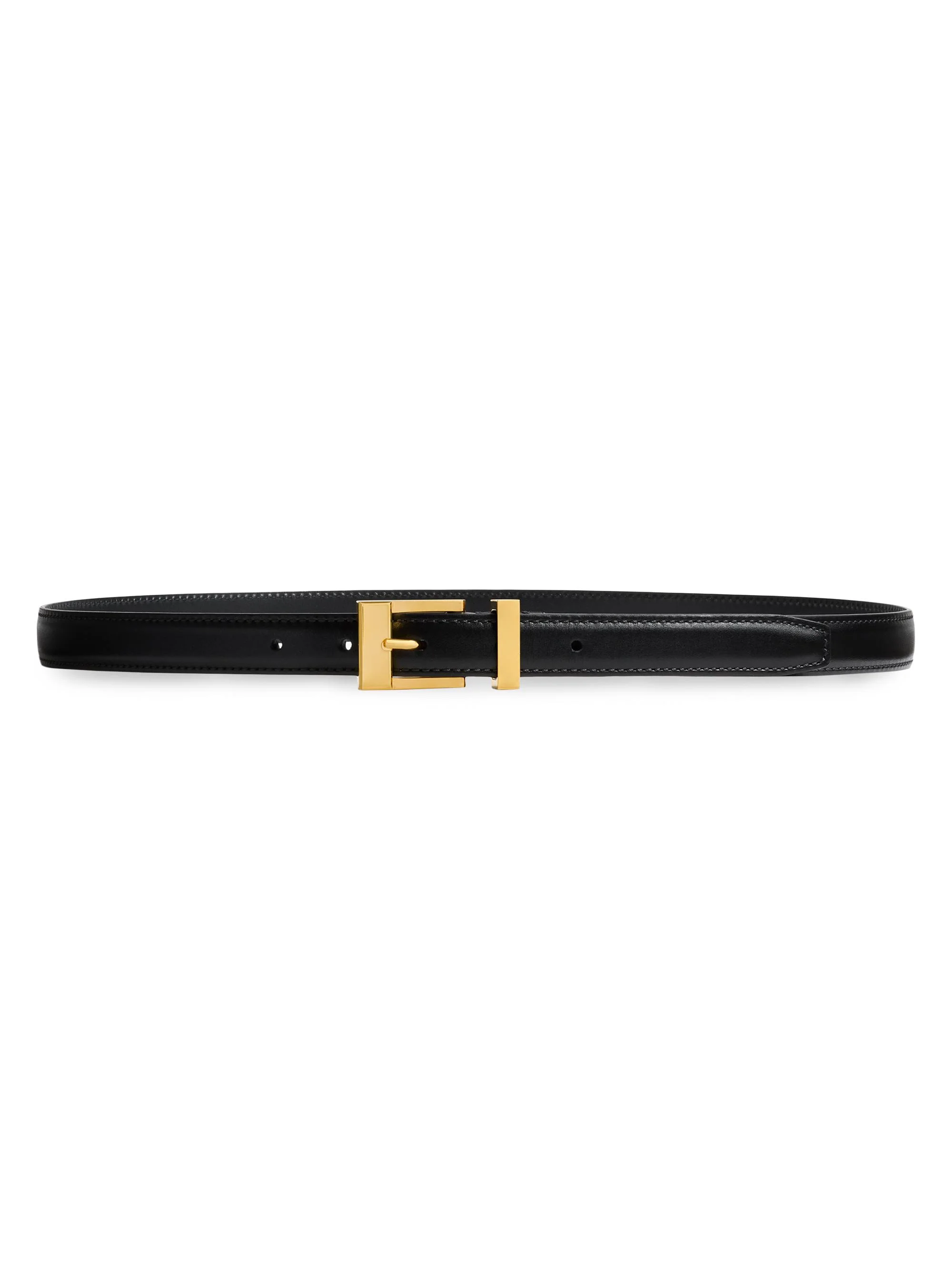 Women's Manhattan Leather Belt - Black Gold - 1