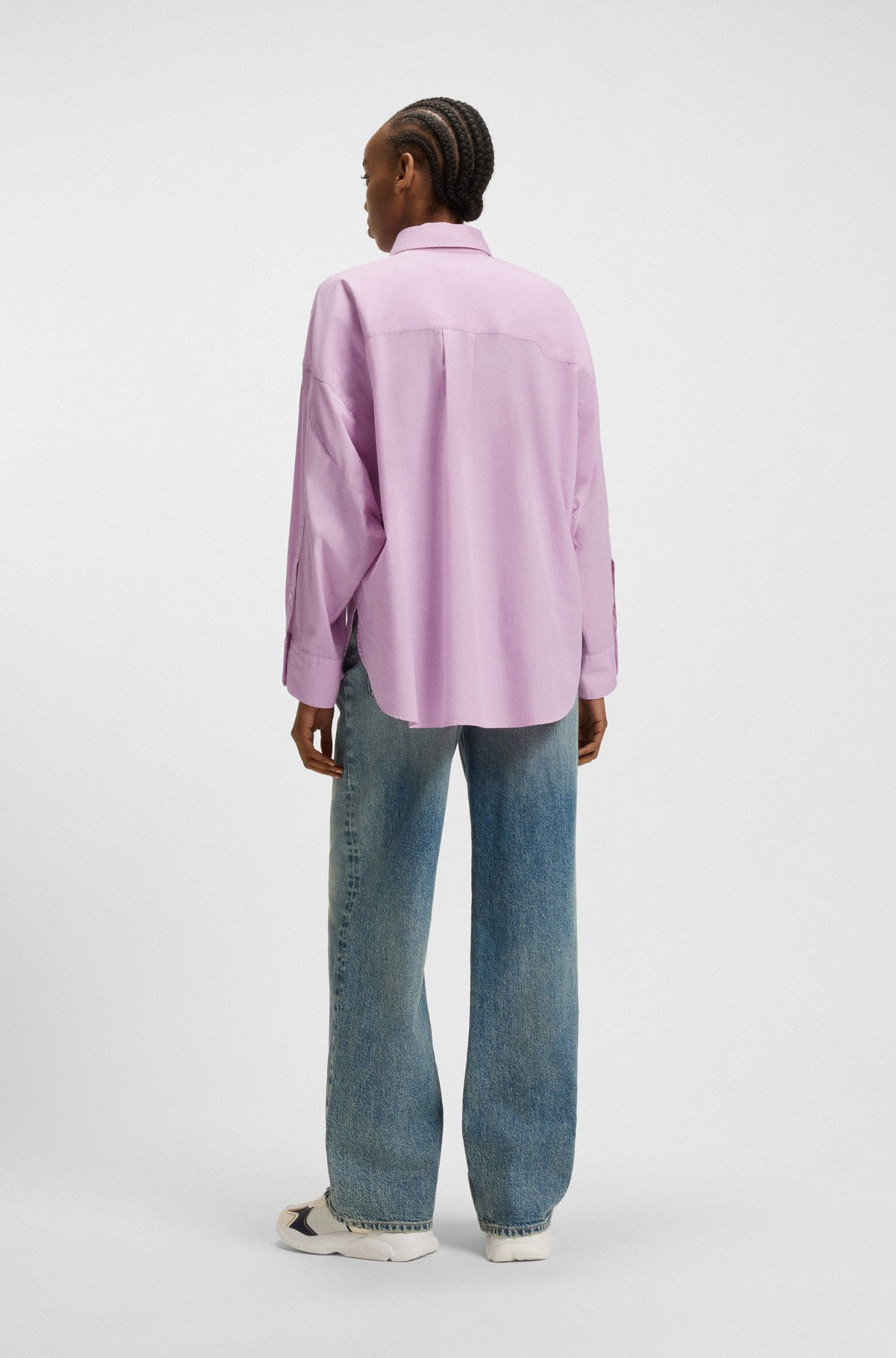 OVERSIZE-FIT BLOUSE IN COTTON POPLIN - 5