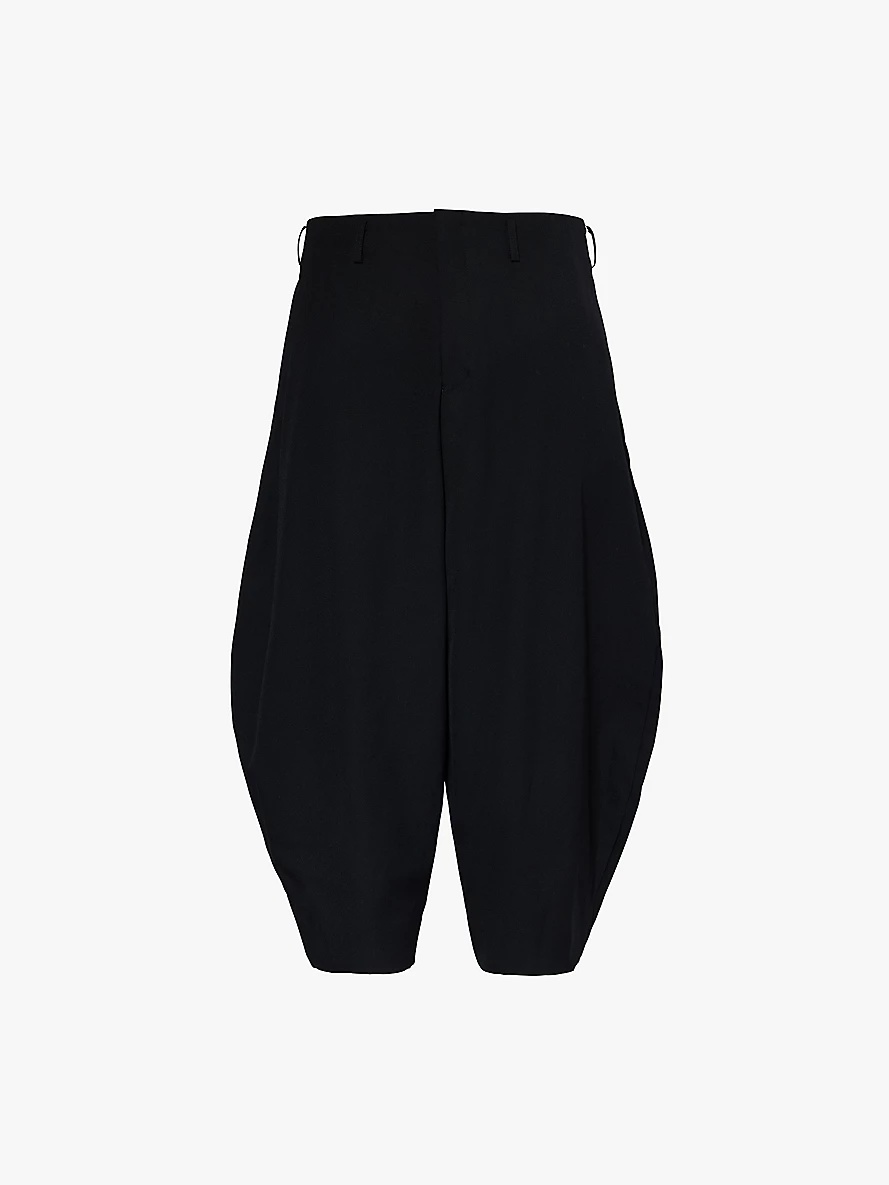 Balloon tapered-leg woven-wool trousers - 1