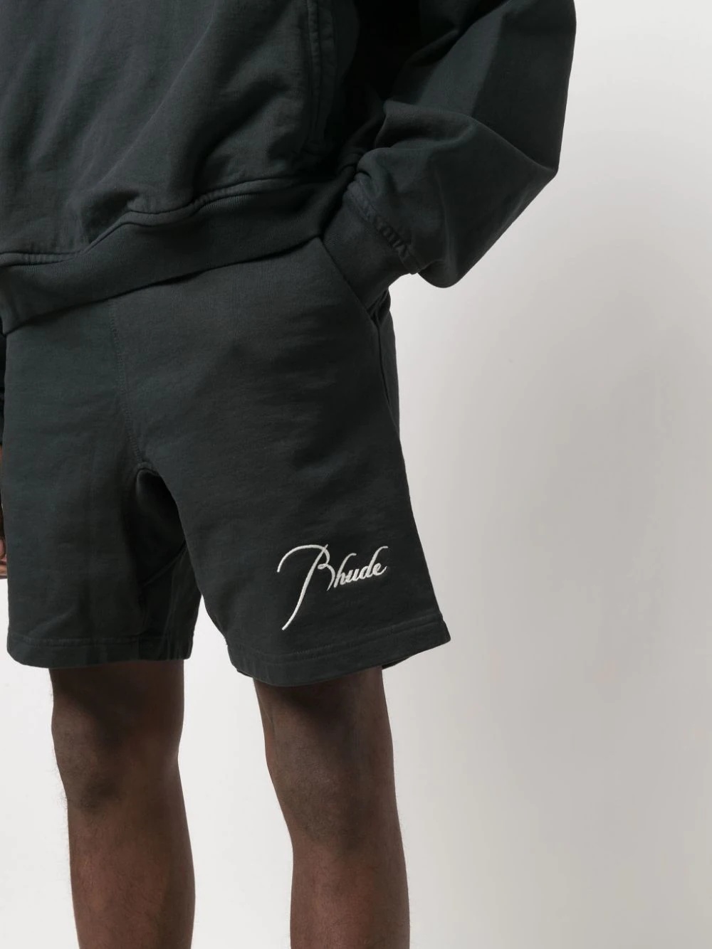 logo-embroidered track shorts - 5