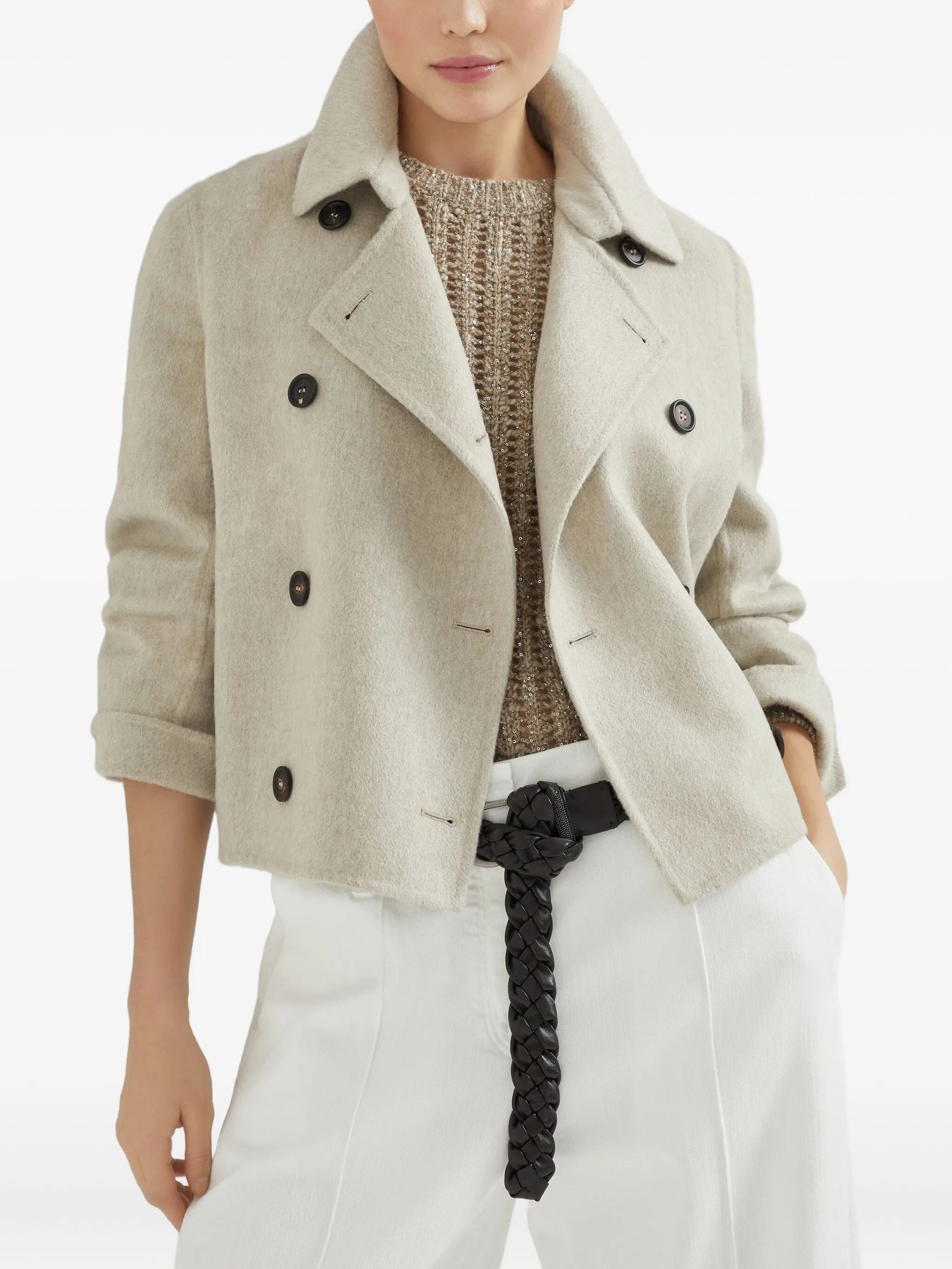 Brunello Cucinelli Brushed-finish Jacket - 3