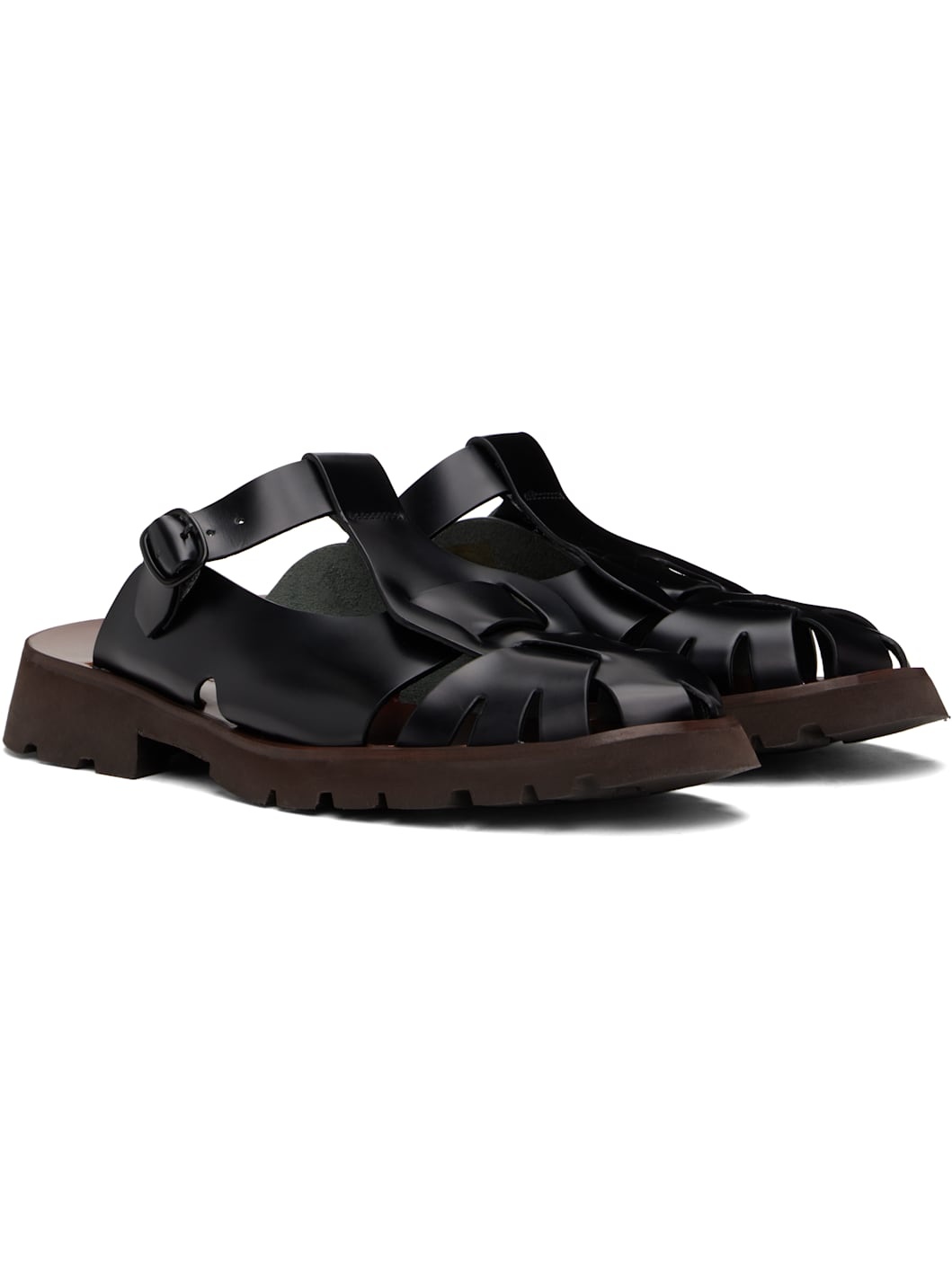 Black Canya Sport Leather Sandals - 4