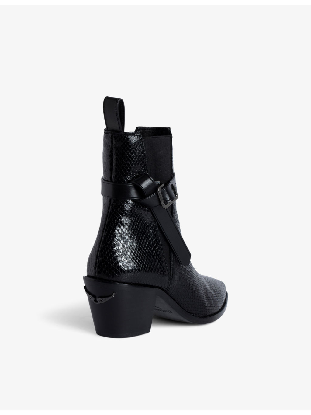 Tyler python-effect leather ankle boots - 4