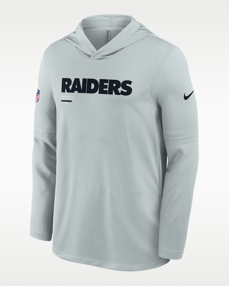 Las Vegas Raiders Pure Fury Sideline Men's Nike Dri-FIT NFL Long-Sleeve Hooded Top 1