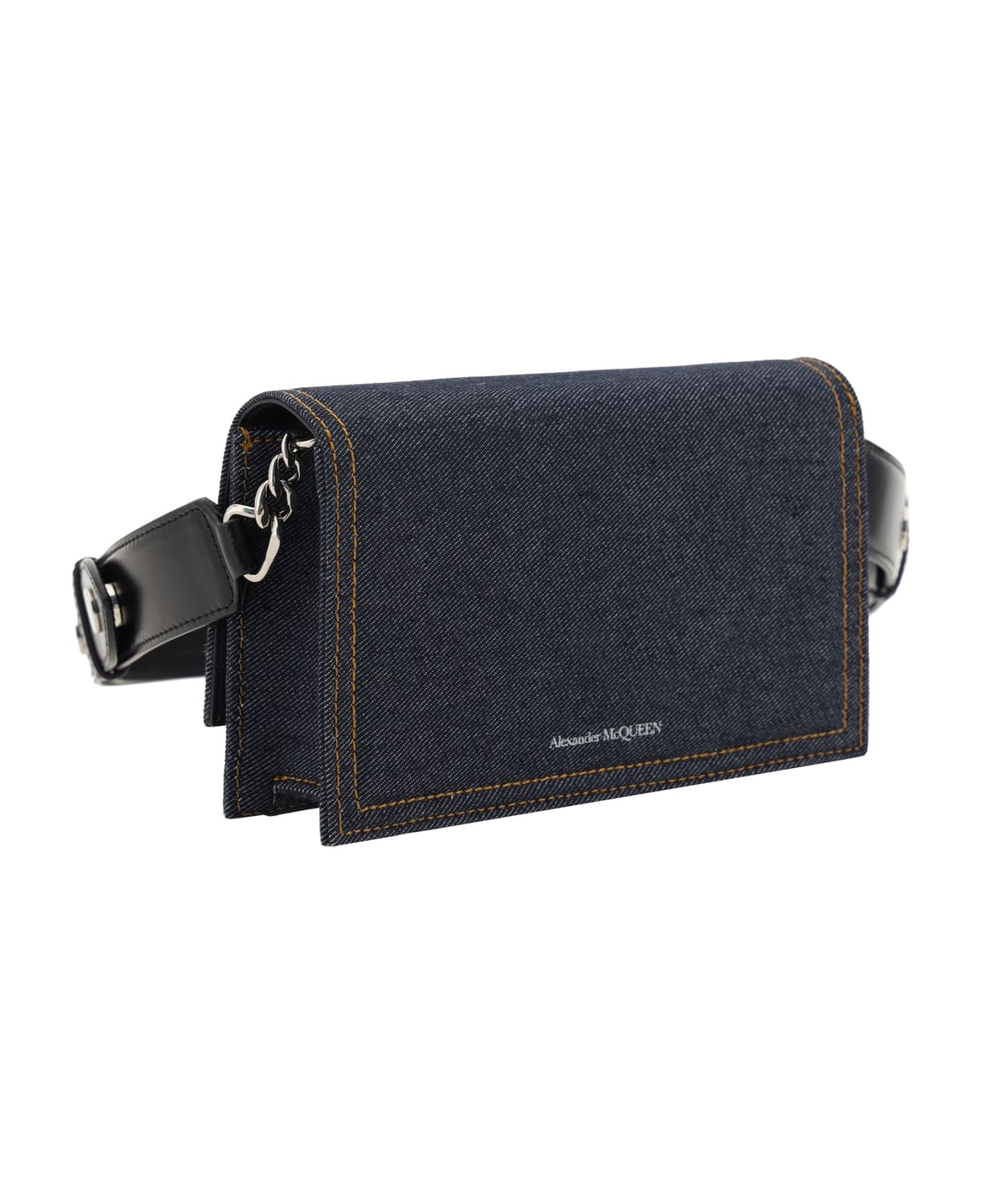 Denim Flap Shoulder Bag - 3