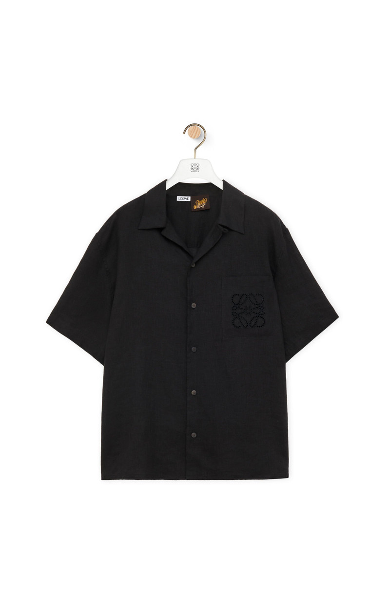 Short sleeve shirt in linen 1