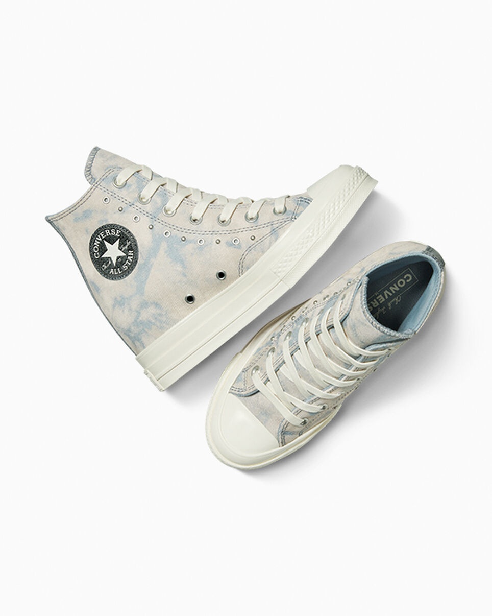 Chuck 70 Wedge Platform Washed Denim - 6