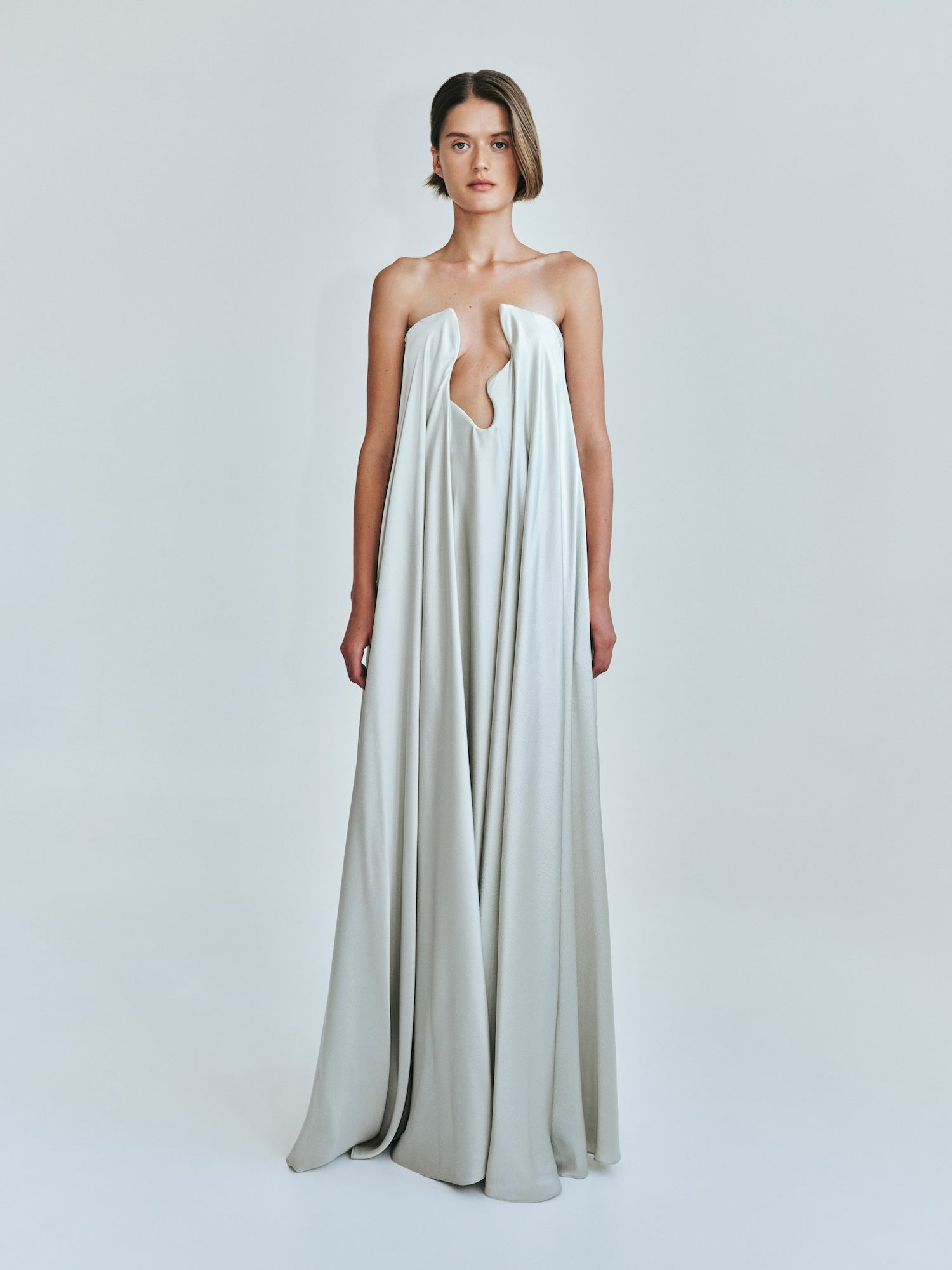 Textured Silk Salacia Strapless Gown - 6