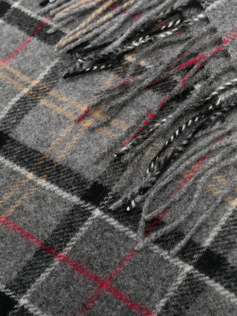 Barbour fringed tartan lambswool scarf outlook