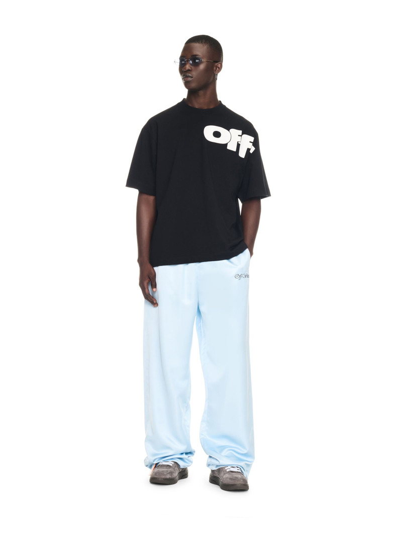 Off-White Sky Blue Satin Jogger Trackpants outlook