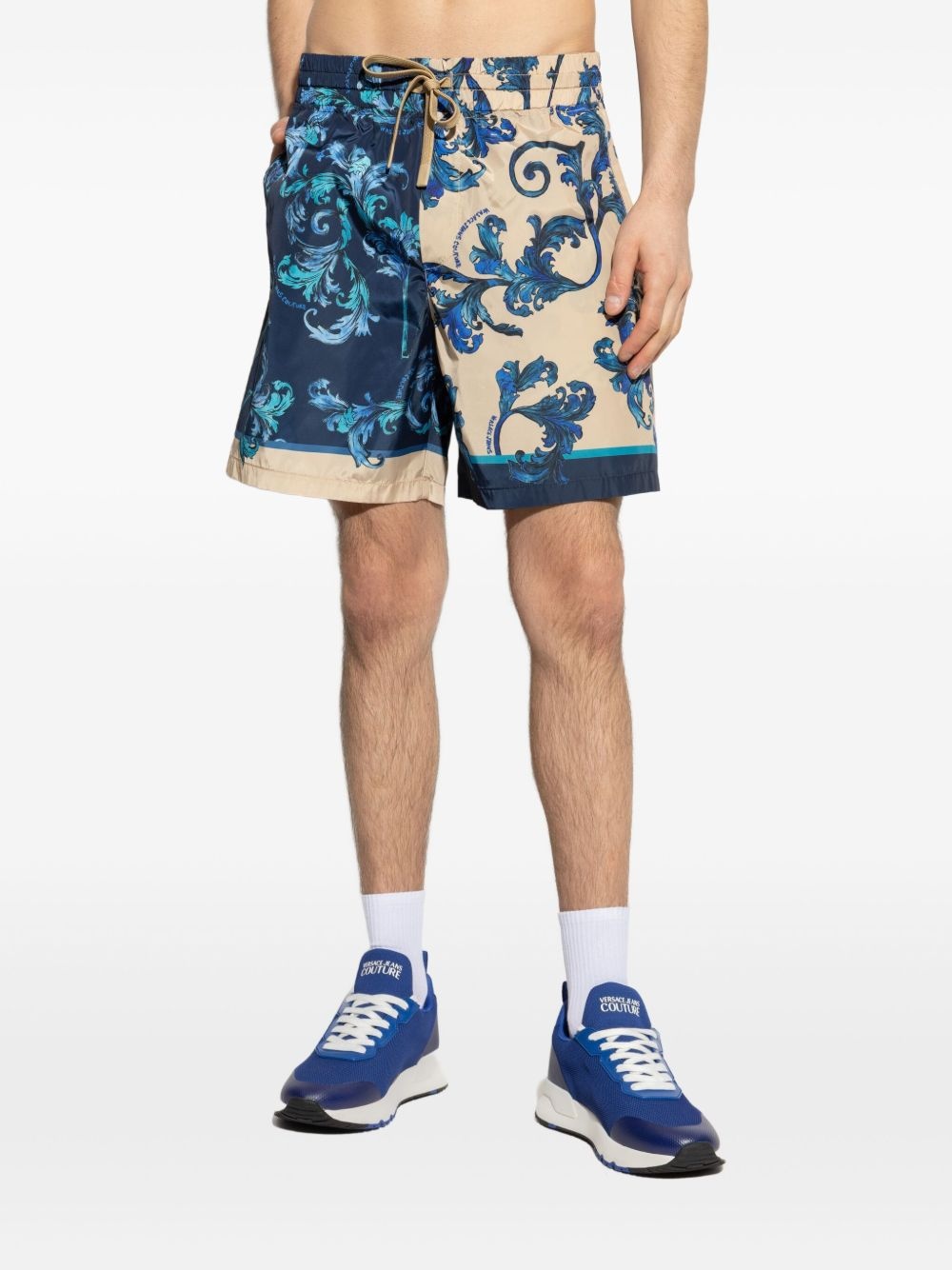 barocco-print shorts - 3