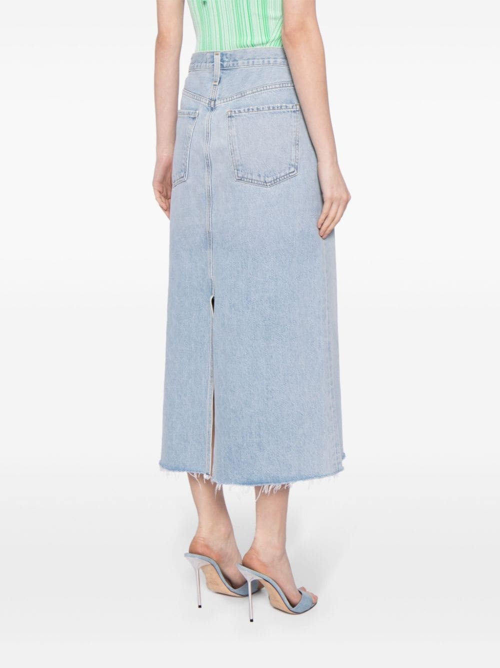 Della high-rise denim skirt - 4
