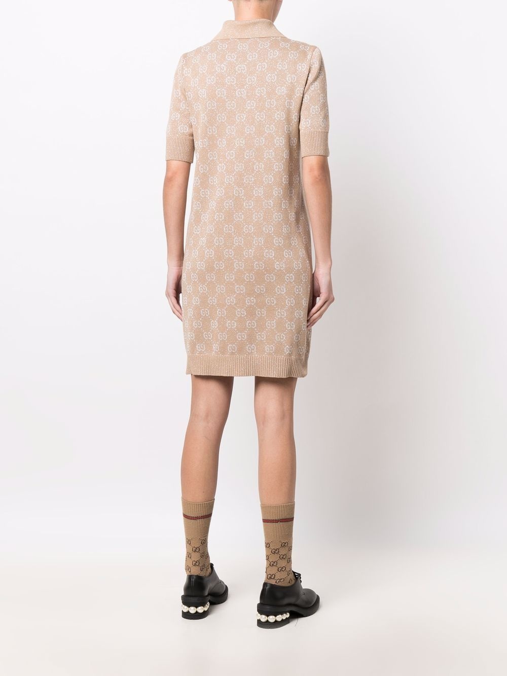 GG-jacquard polo dress - 4
