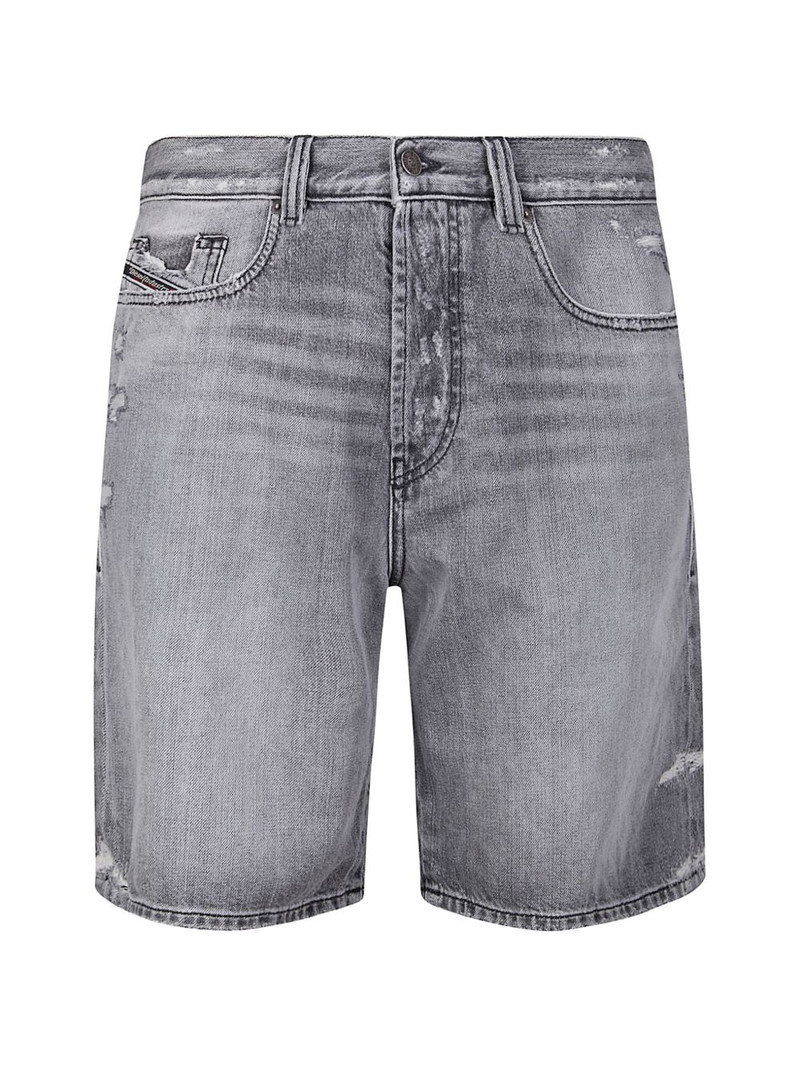 distressed-effect denim shorts 1