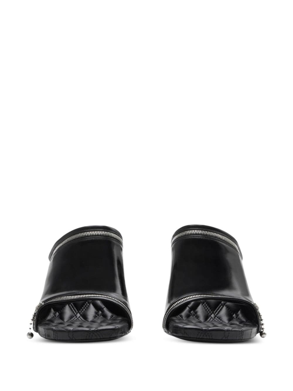 Peep 85mm leather mules - 2