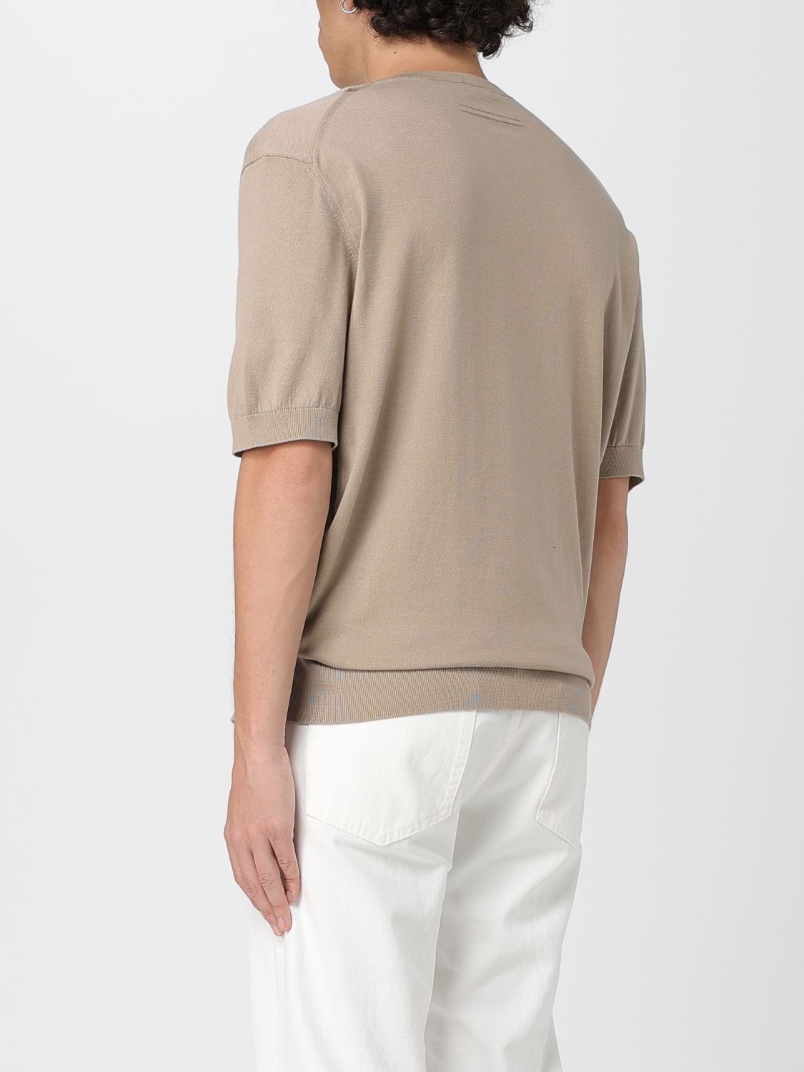 Zegna T-Shirt Men Beige - 3