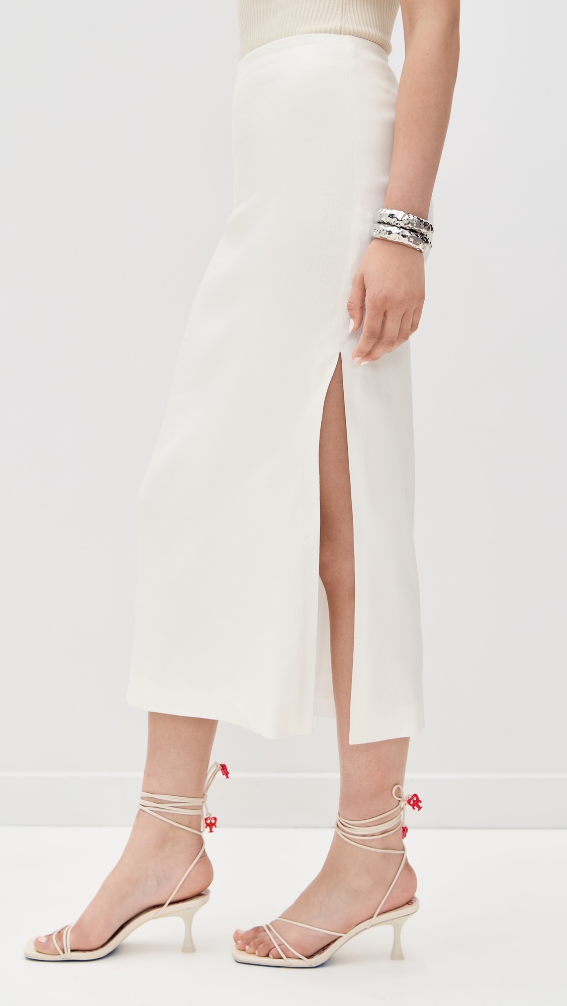 Maeve Slip Skirt with Slit - 3
