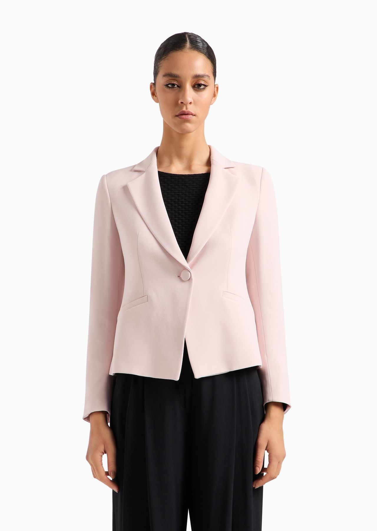 Cady crêpe jacket with lapels - 2