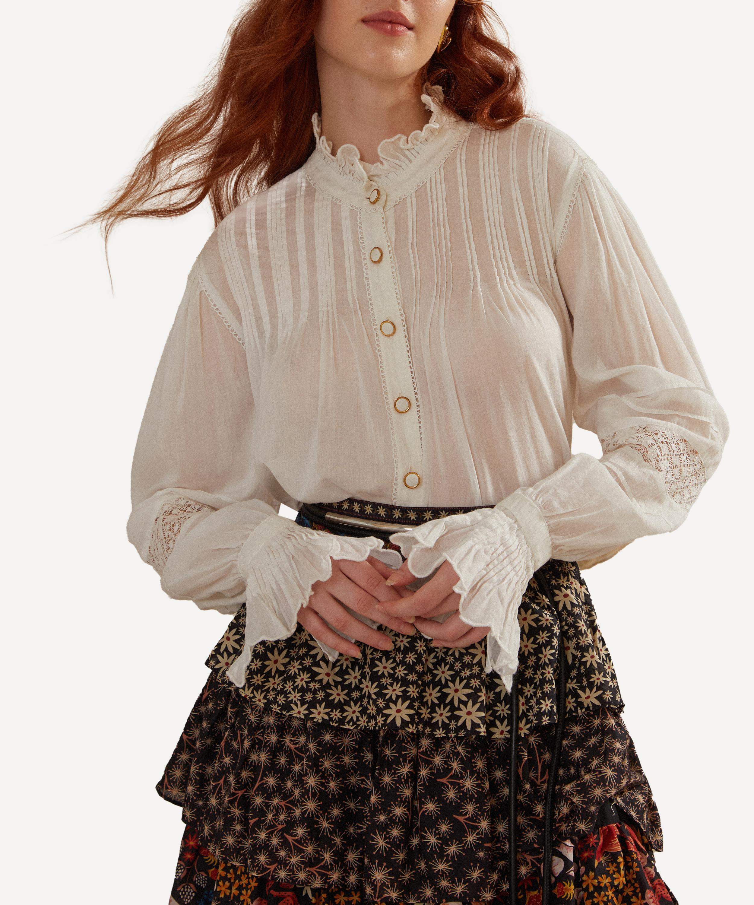 Off-White Long Sleeve Blouse - 2
