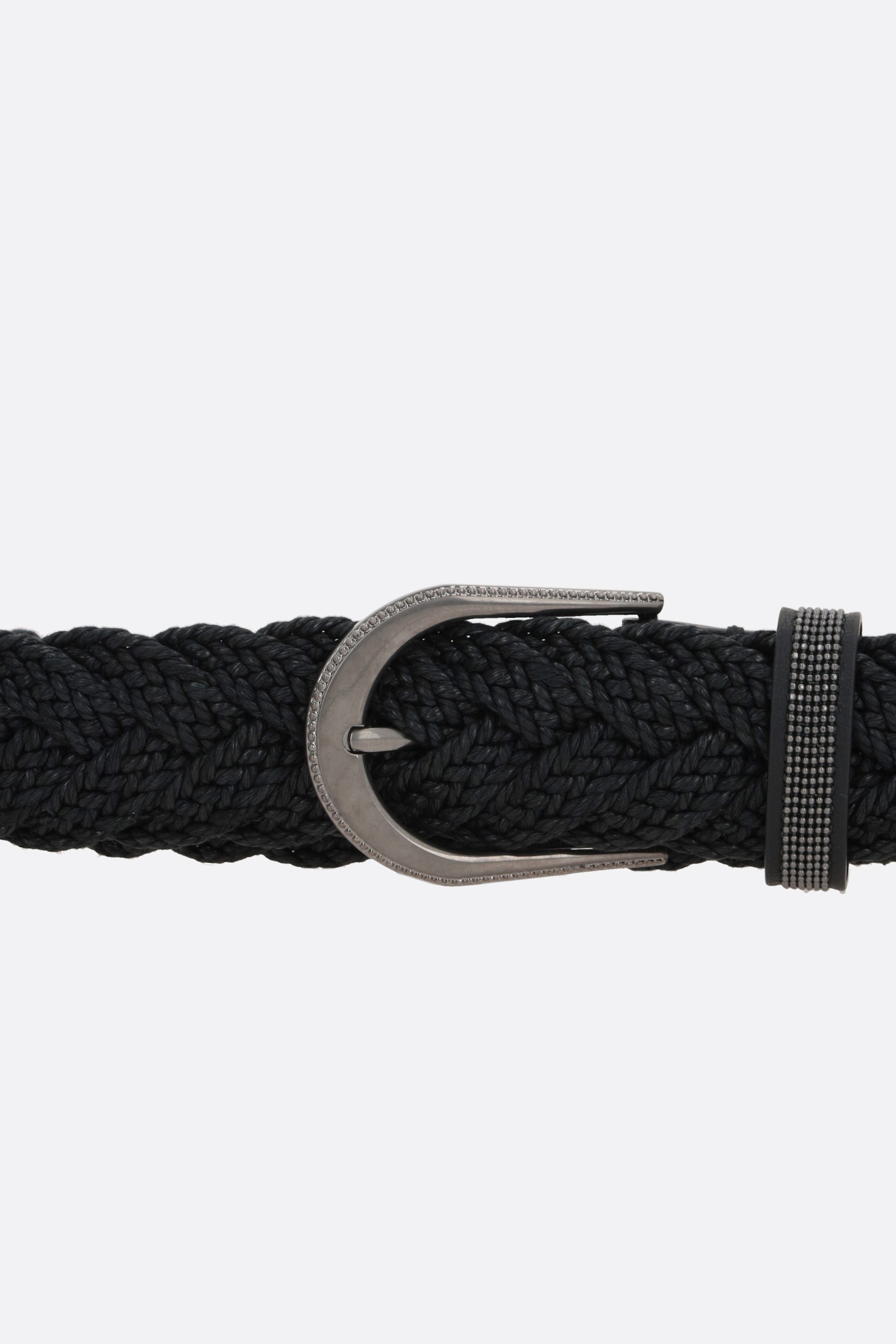 BRAIDED ROPE BELT WITH SHINY LOOP - 3