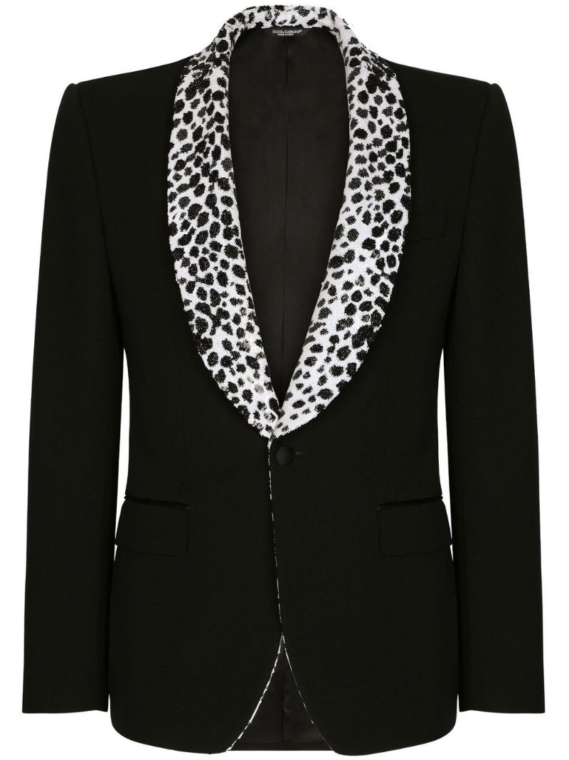 sequin-embellished tailored suit - 1