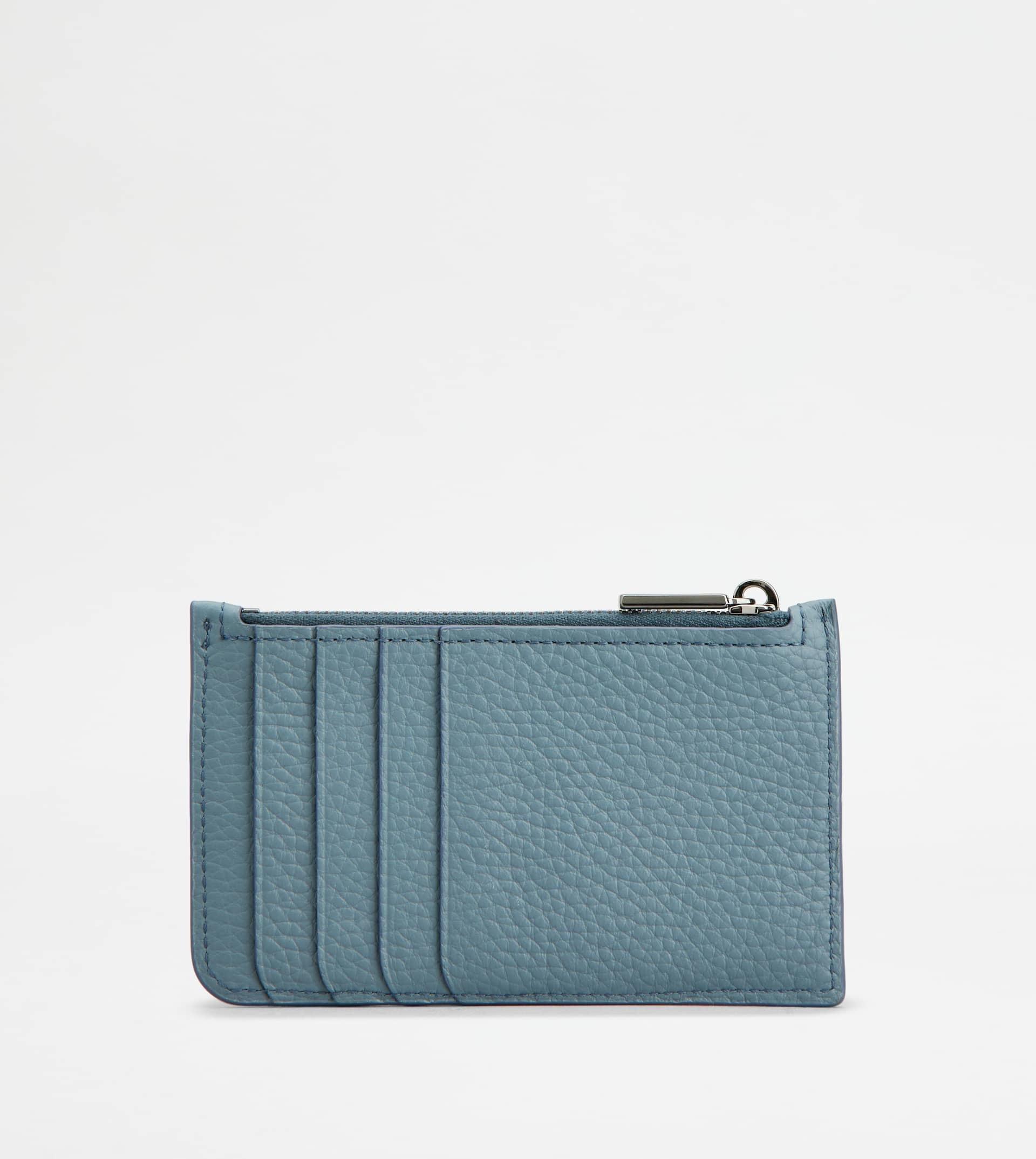 CREDIT CARD HOLDER IN LEATHER - LIGHT BLUE - 2