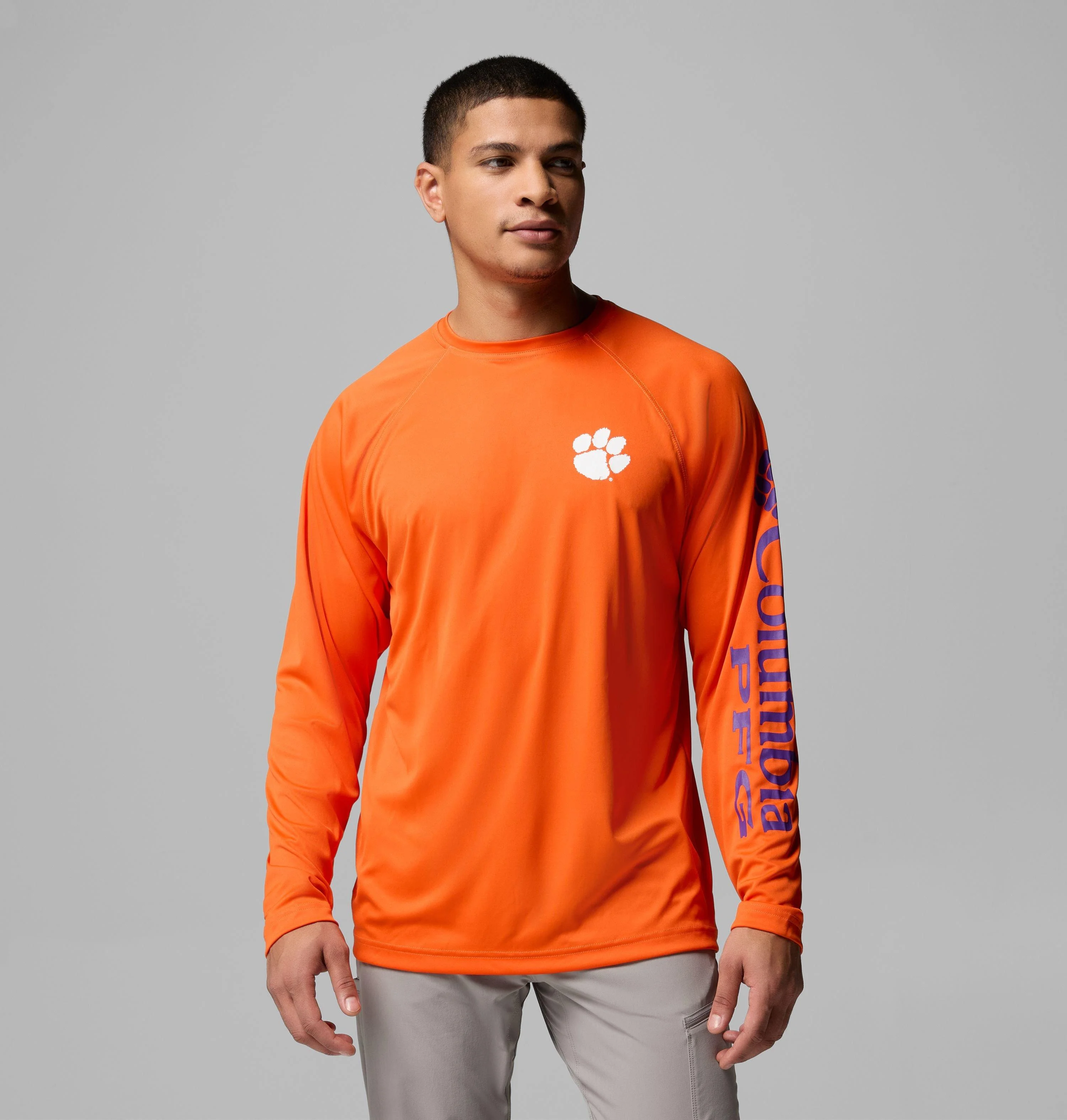 Men's Collegiate PFG Terminal Tackle Long Sleeve Shirt - Clemson - 1
