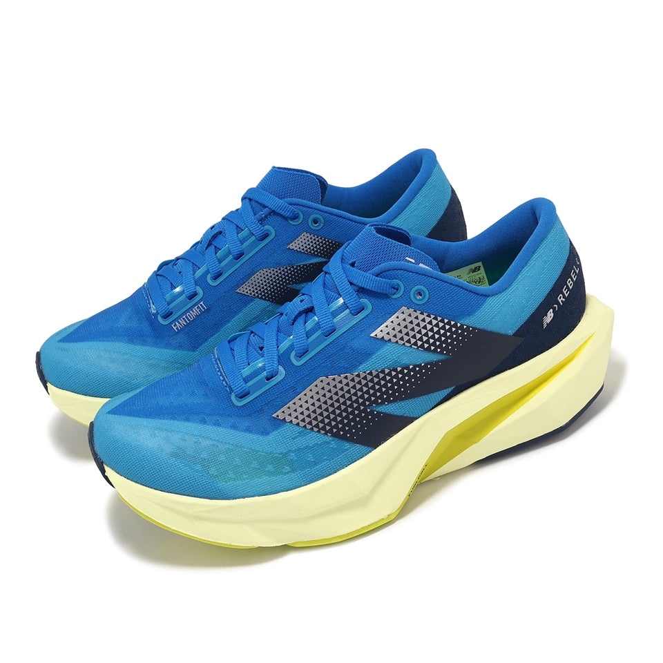 (WMNS) New Balance FuelCell Rebel v4 'Spice Blue Limelight' WFCXLB4 - 3