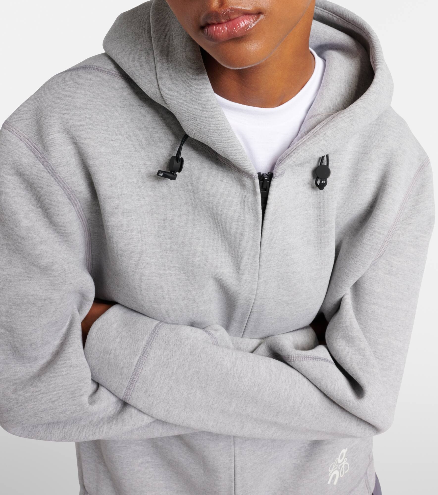 x On logo jersey hoodie - 4