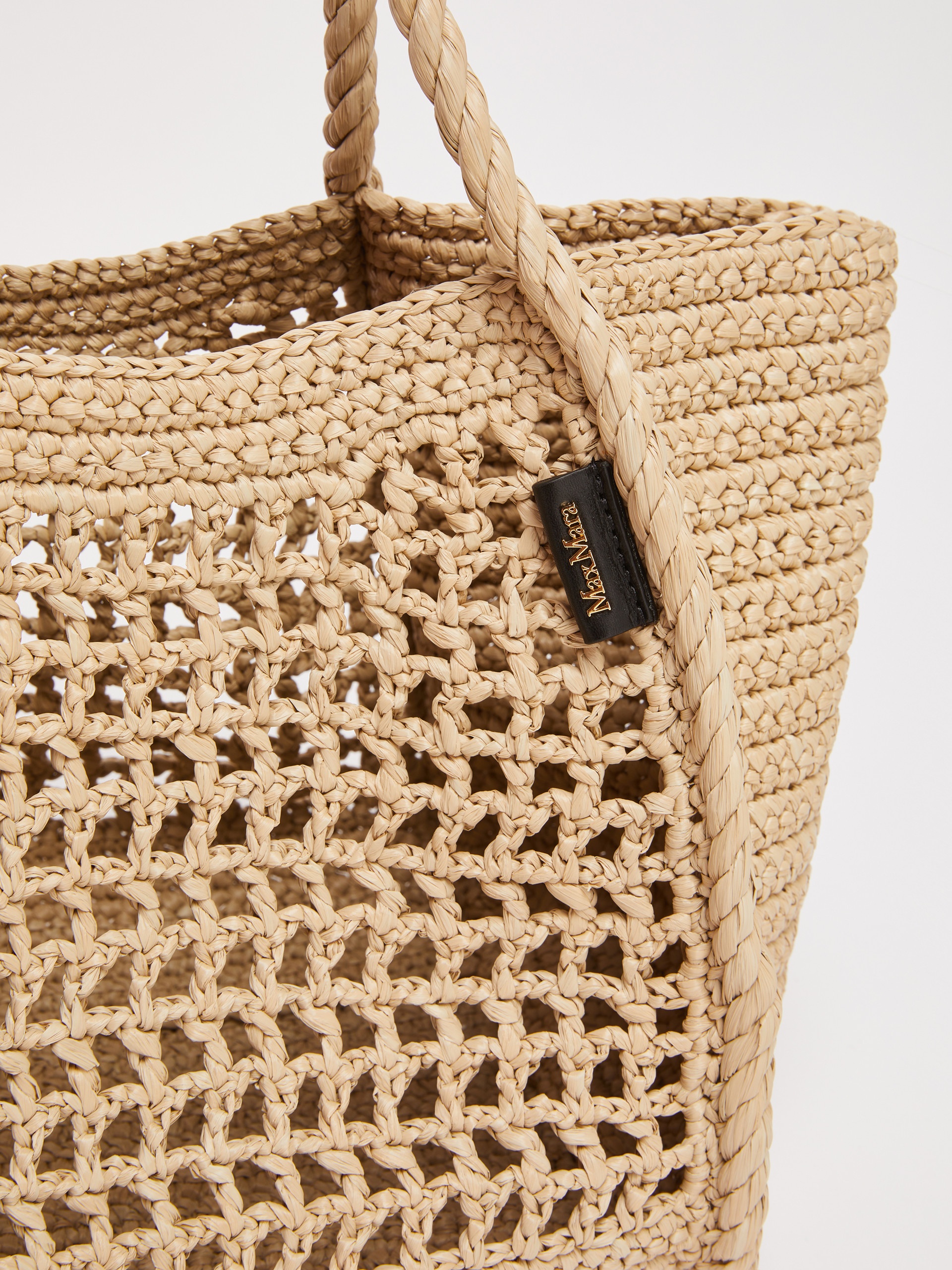 Raffia-effect small Marine bag - 4