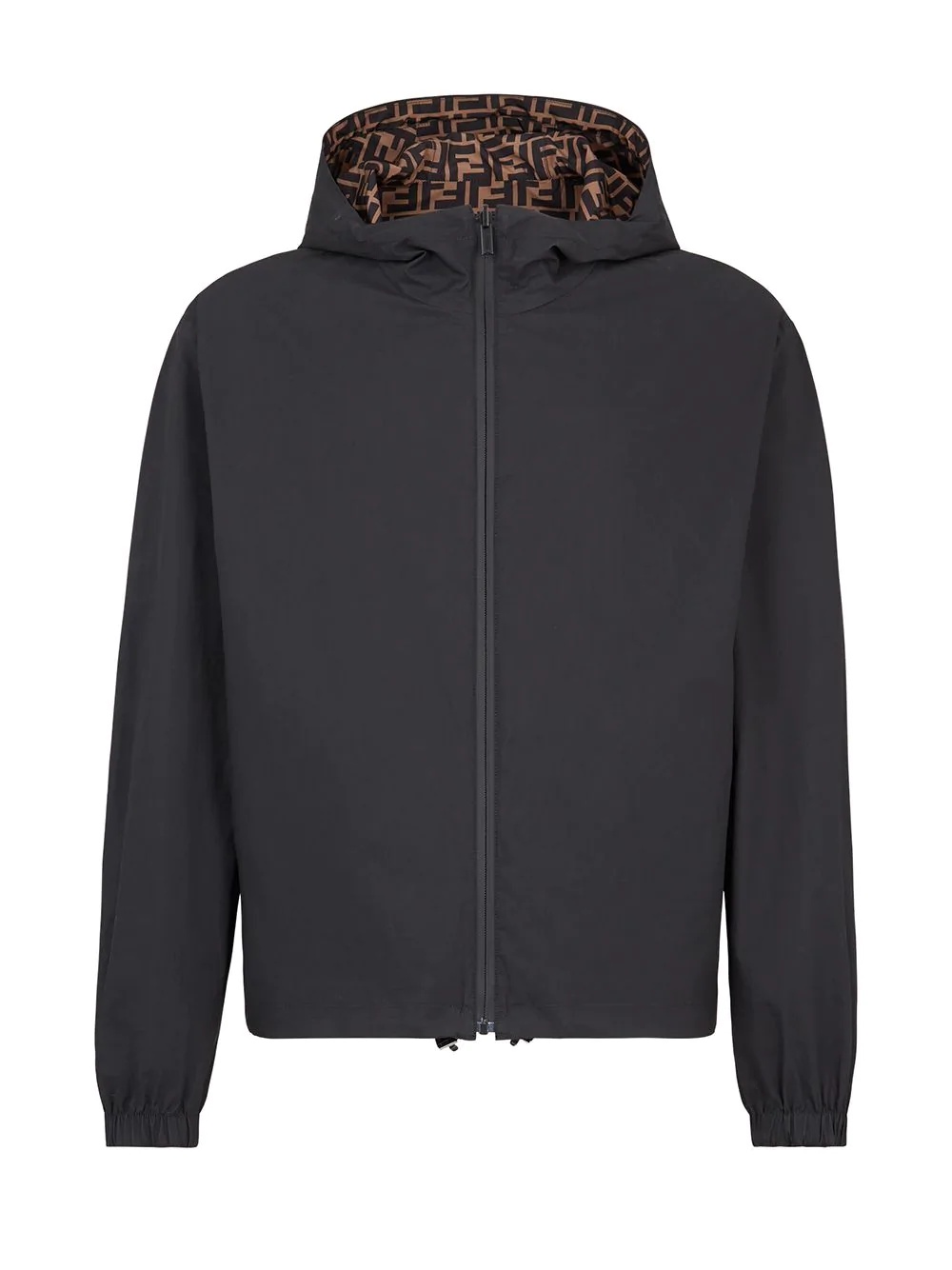 FF-motif reversible hooded jacket - 4