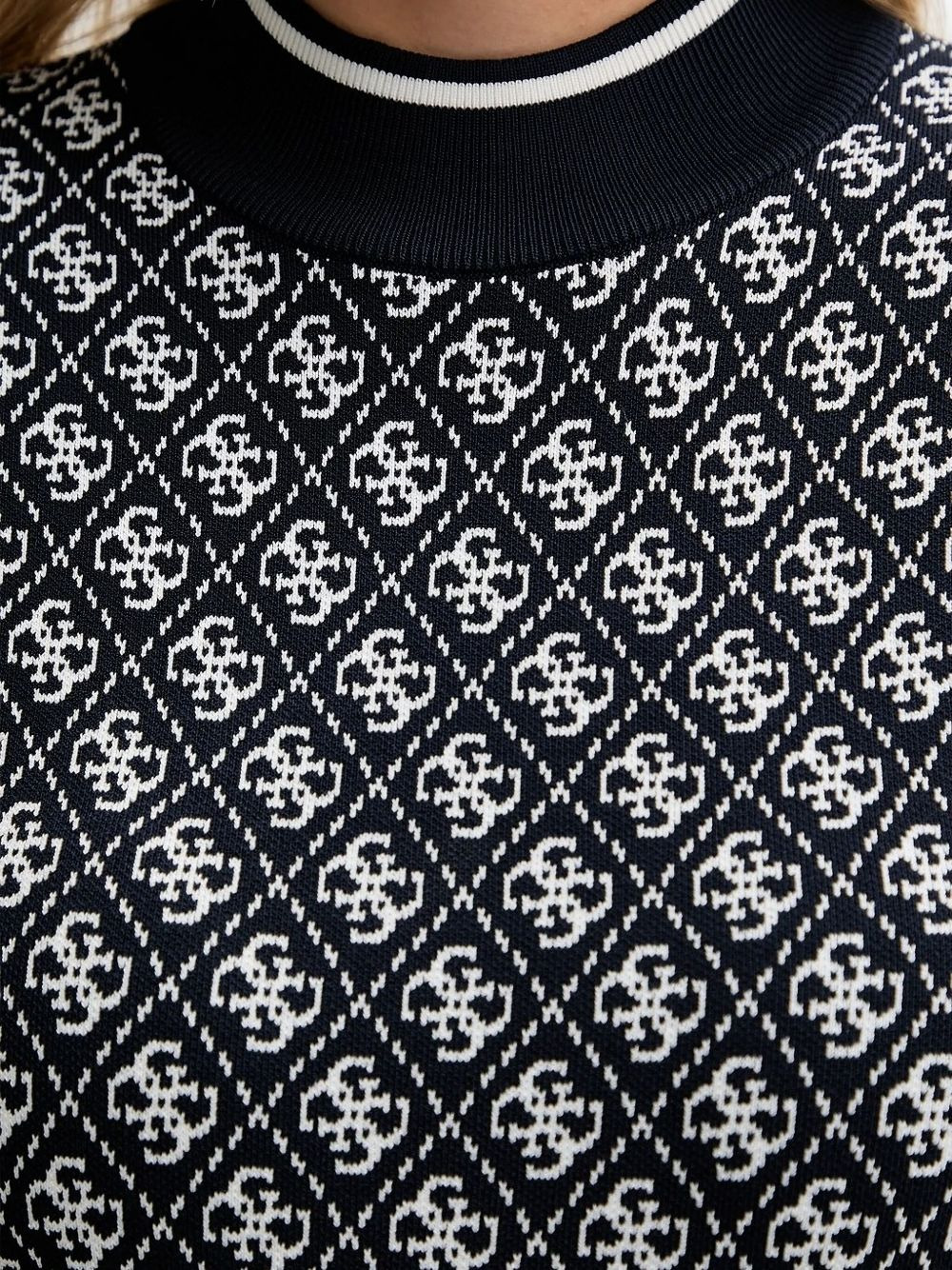 patterned short-sleeve mini dress - 4