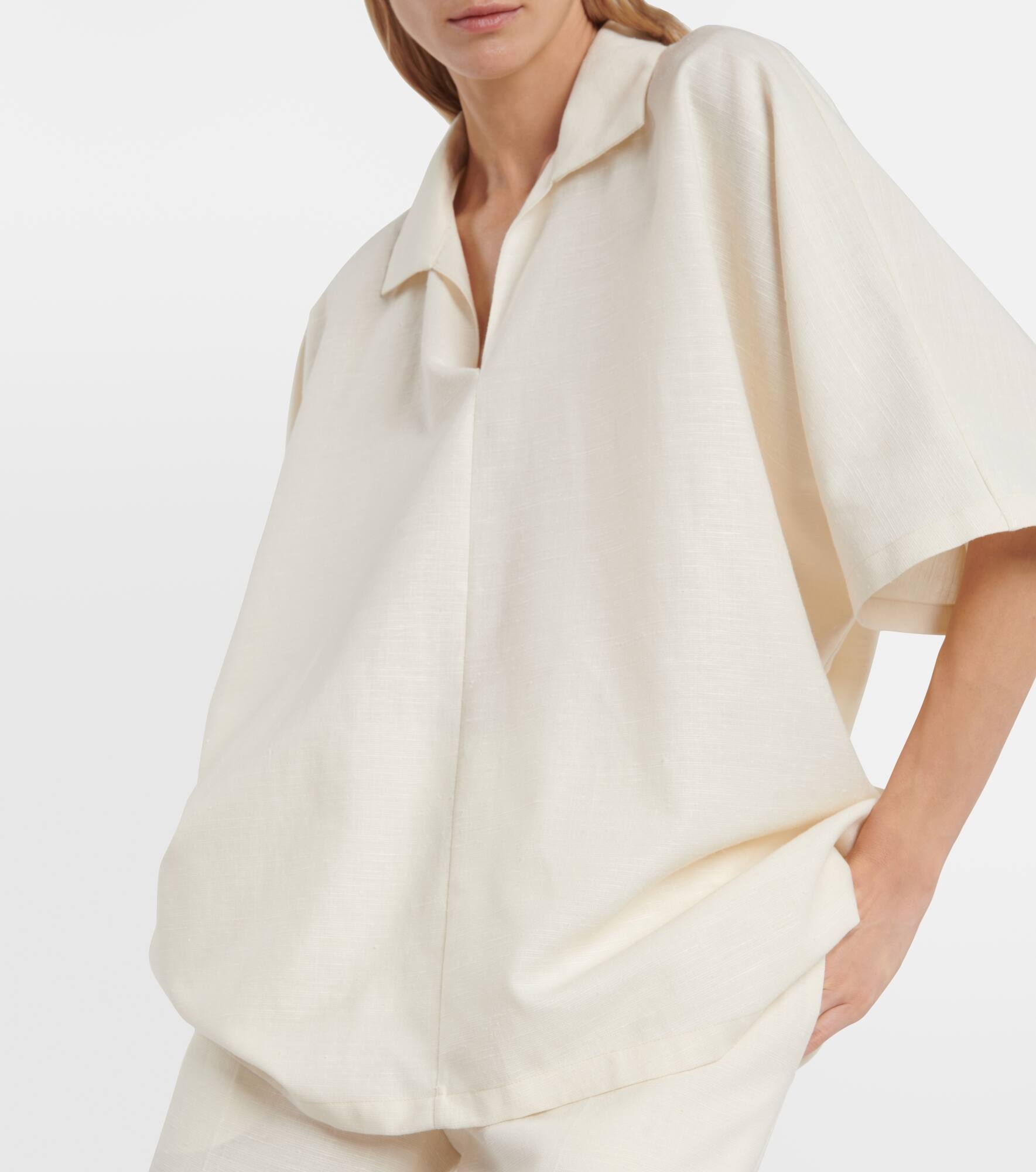 Wen wool, silk and linen top - 4