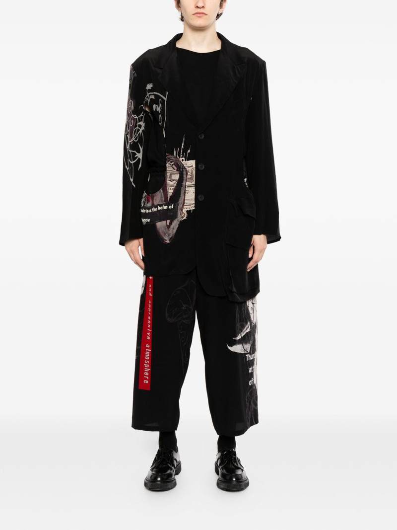 Yohji Yamamoto asymmetric hem jacket outlook