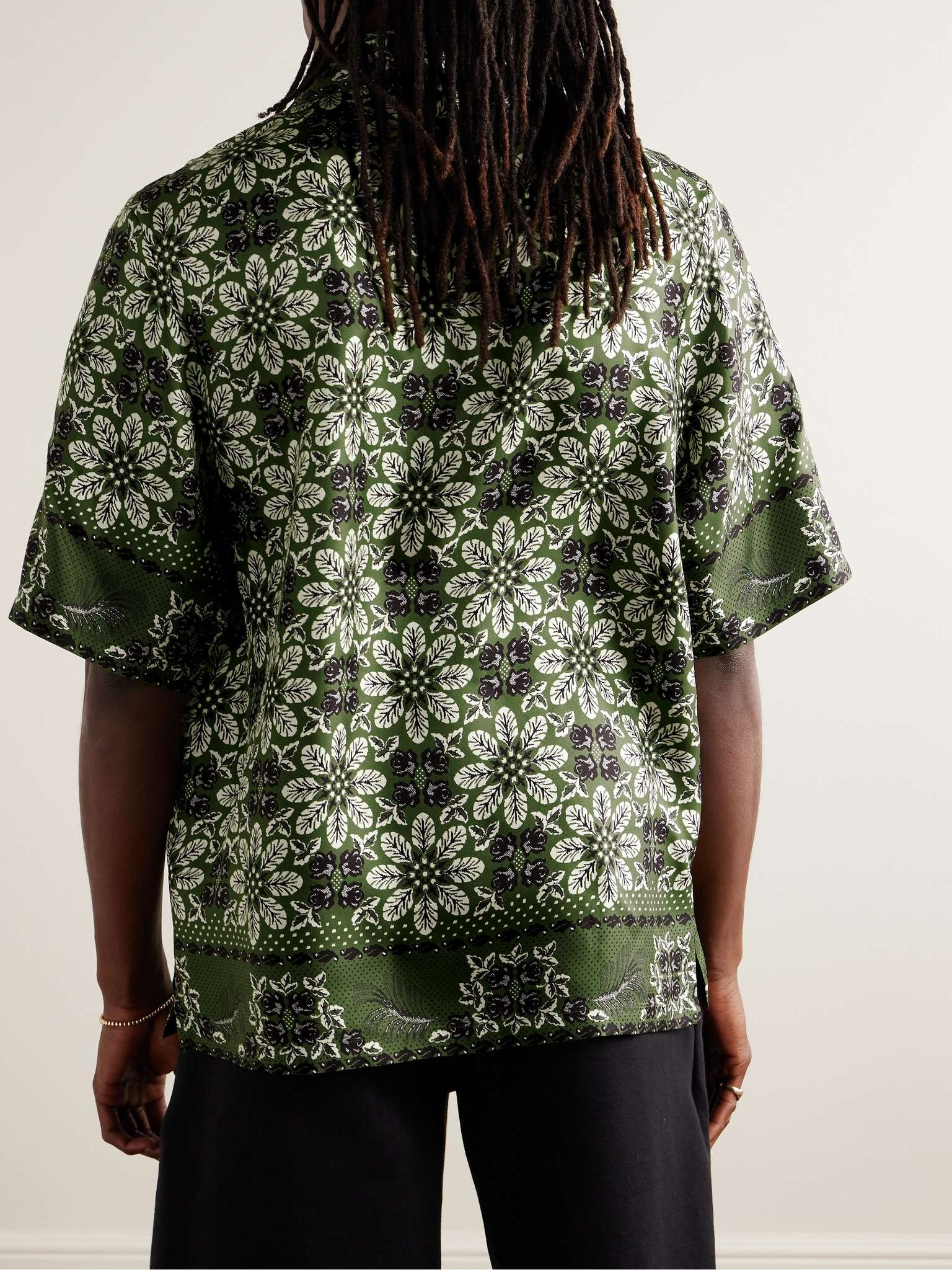 Camp-Collar Printed Silk-Twill Shirt - 3